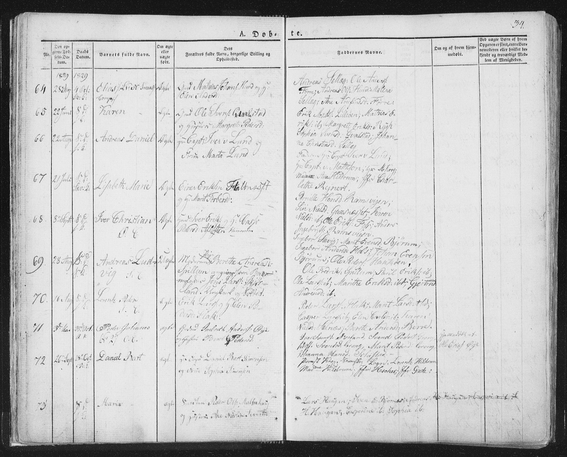 Ministerialprotokoller, klokkerbøker og fødselsregistre - Nord-Trøndelag, SAT/A-1458/764/L0551: Parish register (official) no. 764A07a, 1824-1864, p. 34