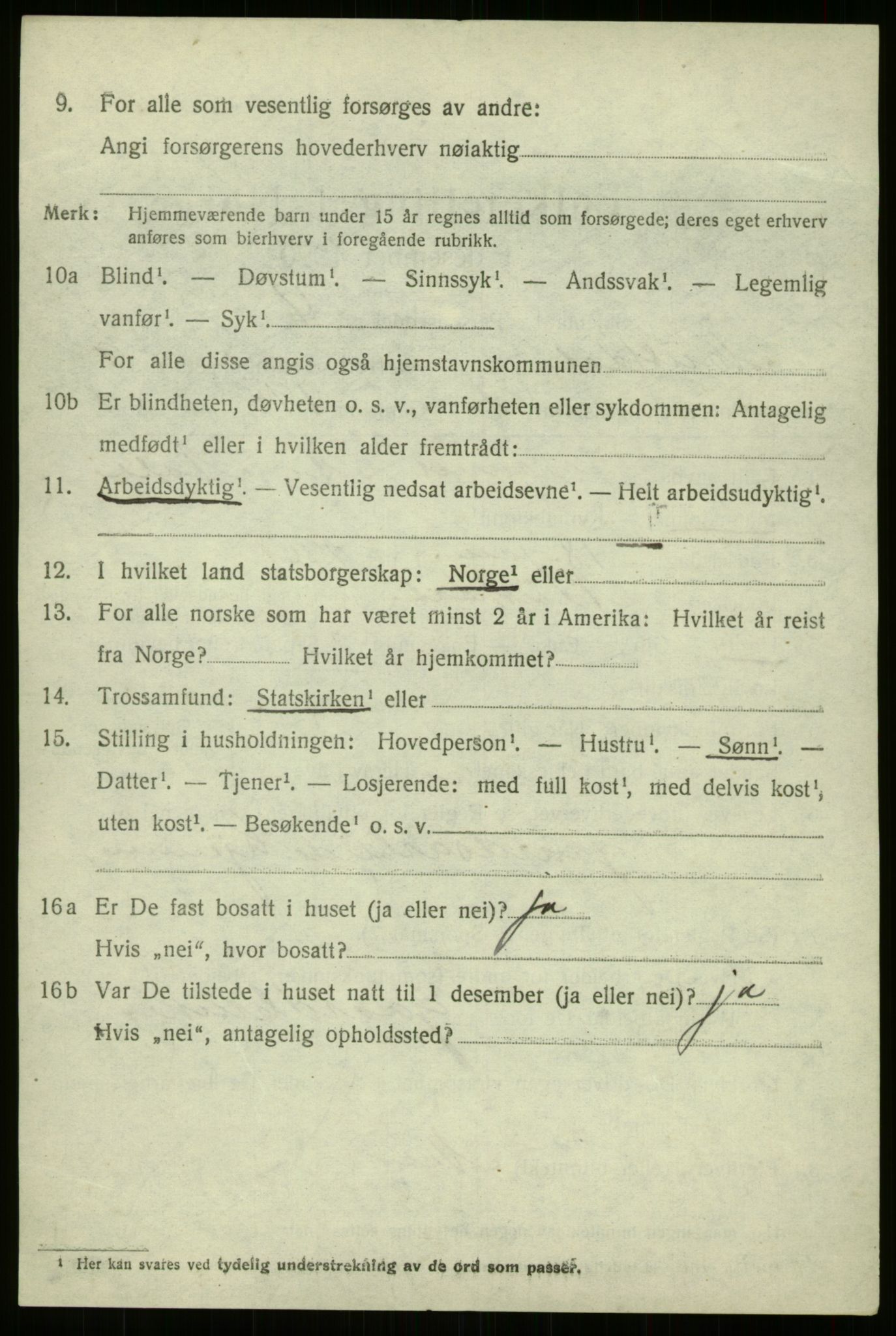 SAB, 1920 census for Naustdal, 1920, p. 5354