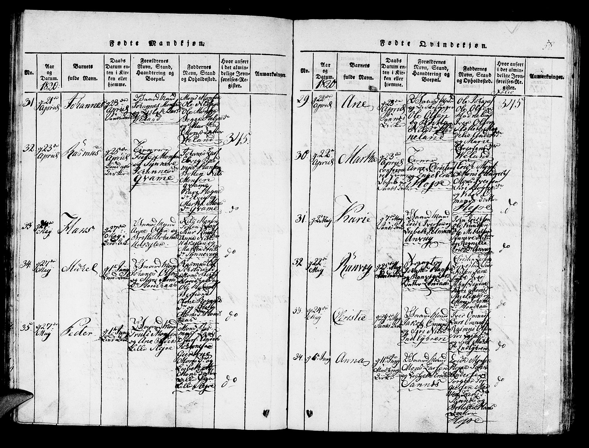 Lindås Sokneprestembete, SAB/A-76701/H/Haa: Parish register (official) no. A 7, 1816-1823, p. 58