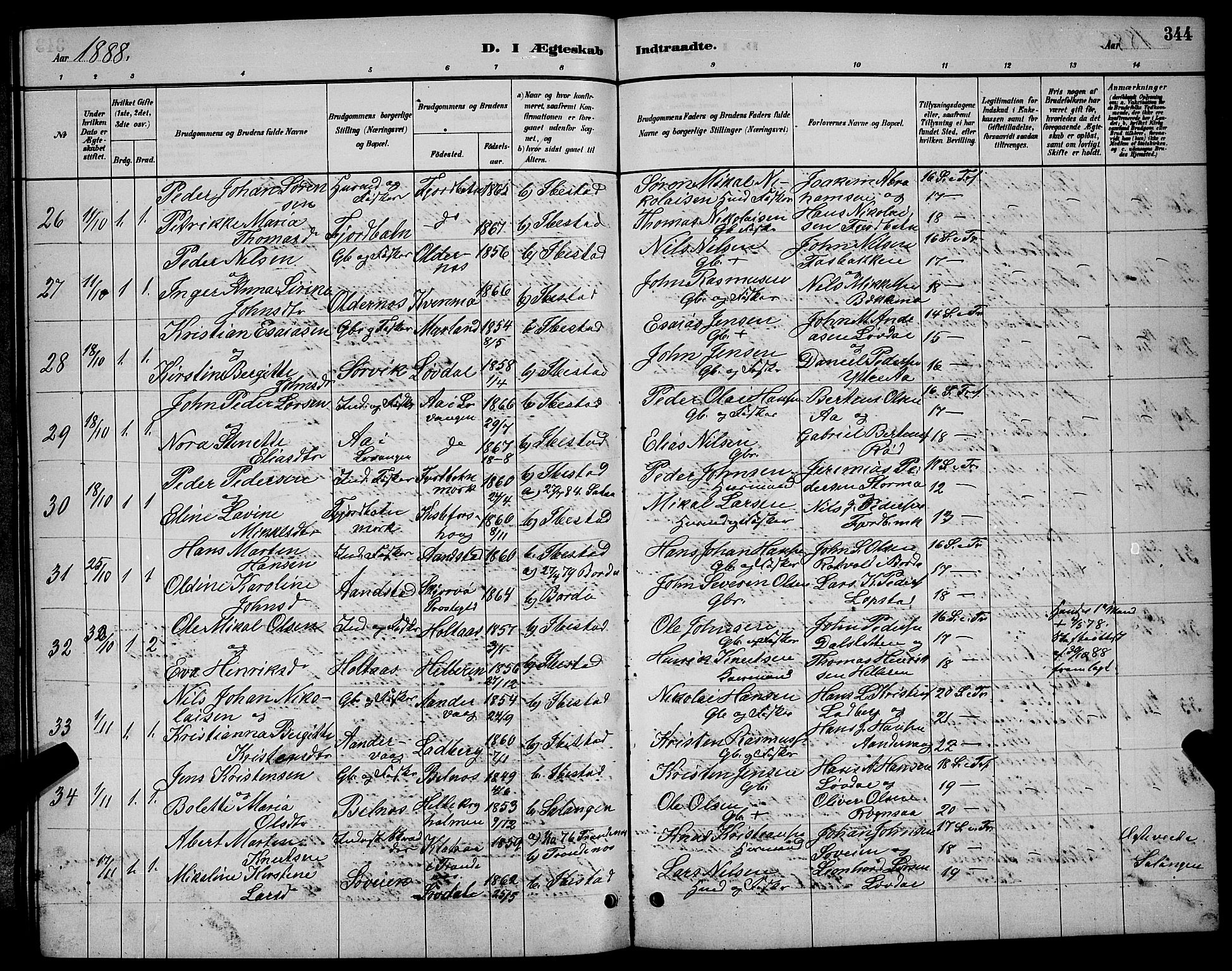 Ibestad sokneprestembete, SATØ/S-0077/H/Ha/Hab/L0007klokker: Parish register (copy) no. 7, 1879-1889, p. 344