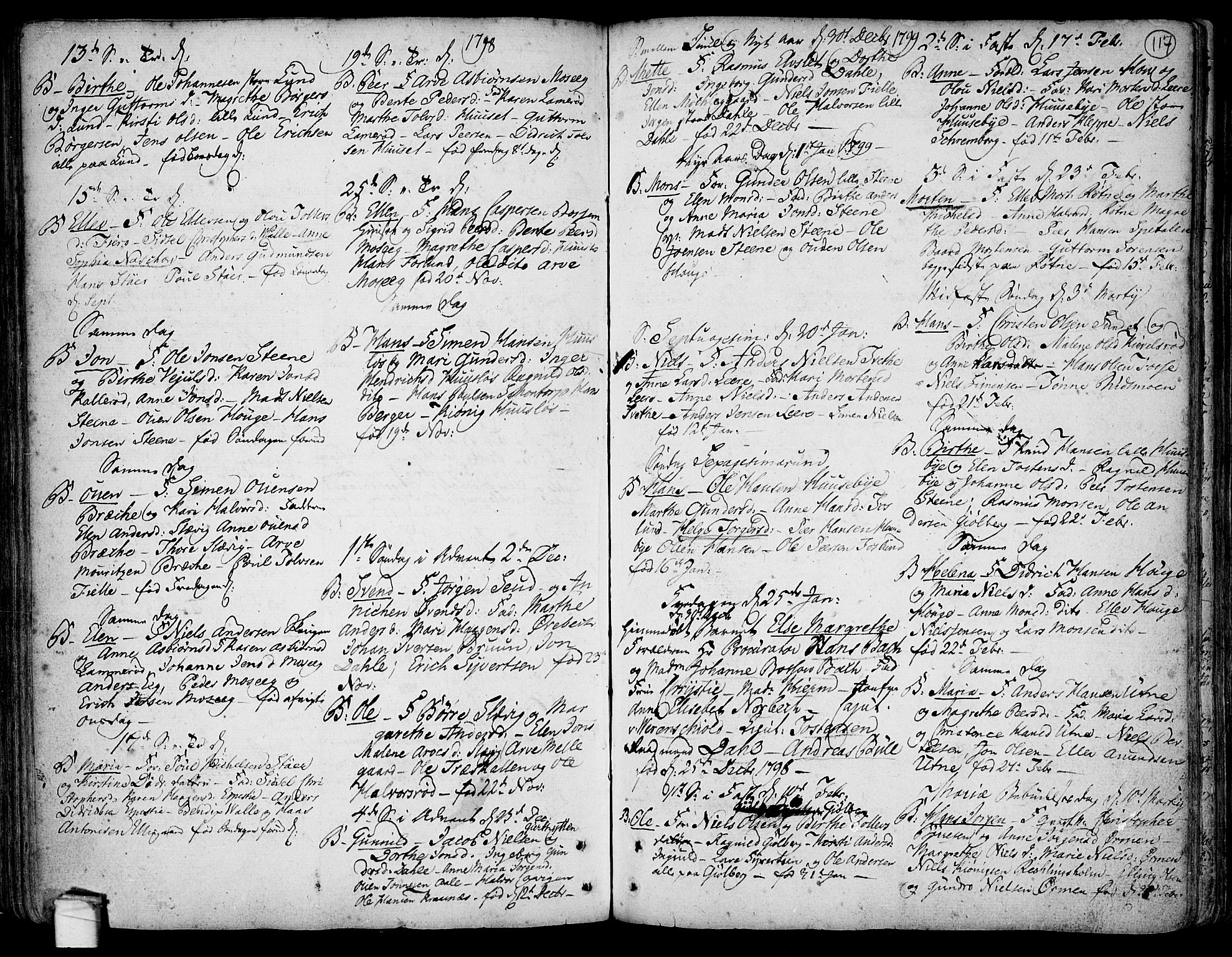 Onsøy prestekontor Kirkebøker, SAO/A-10914/F/Fa/L0001: Parish register (official) no. I 1, 1733-1814, p. 117