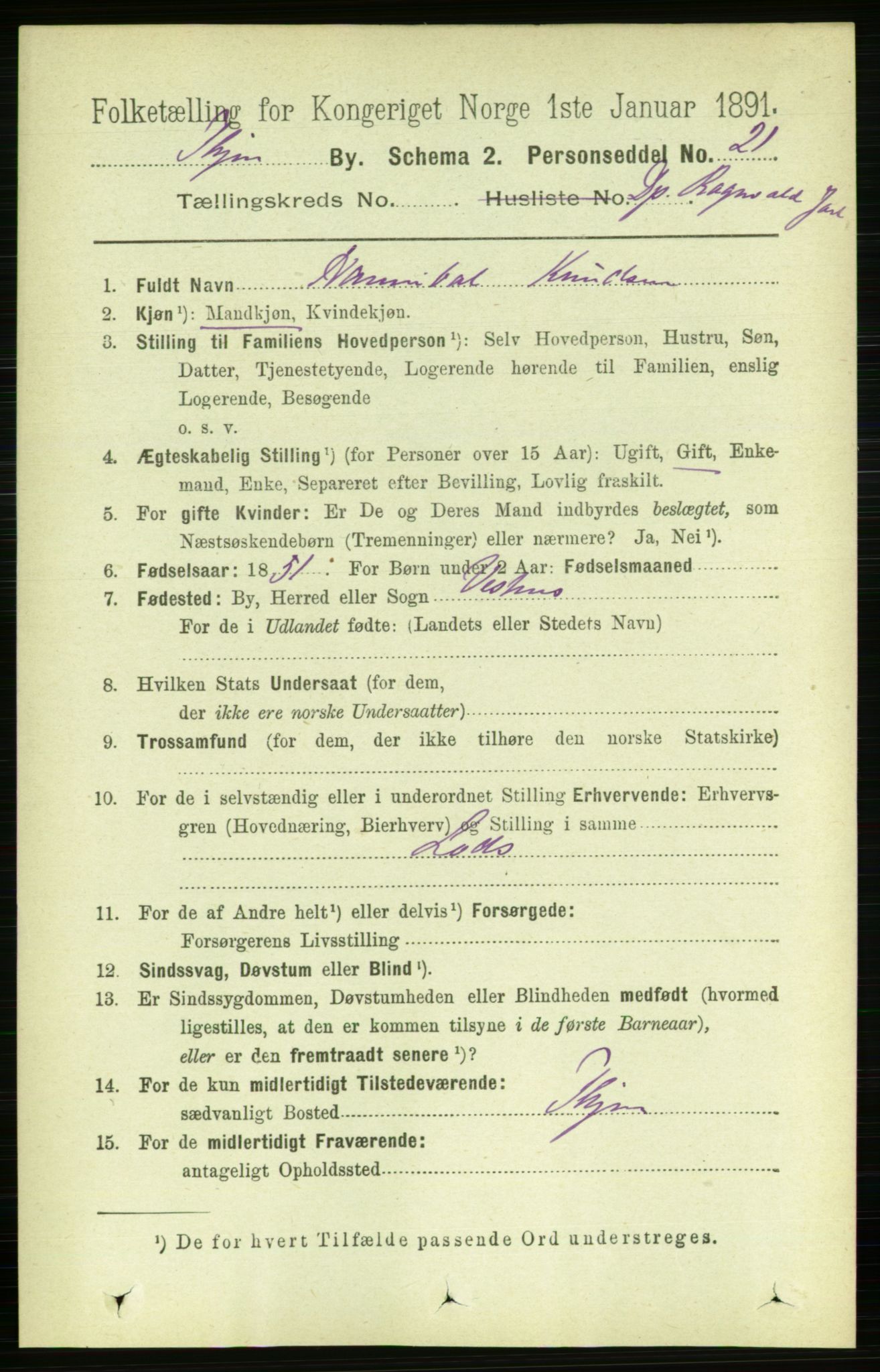 RA, 1891 census for 1601 Trondheim, 1891, p. 28617