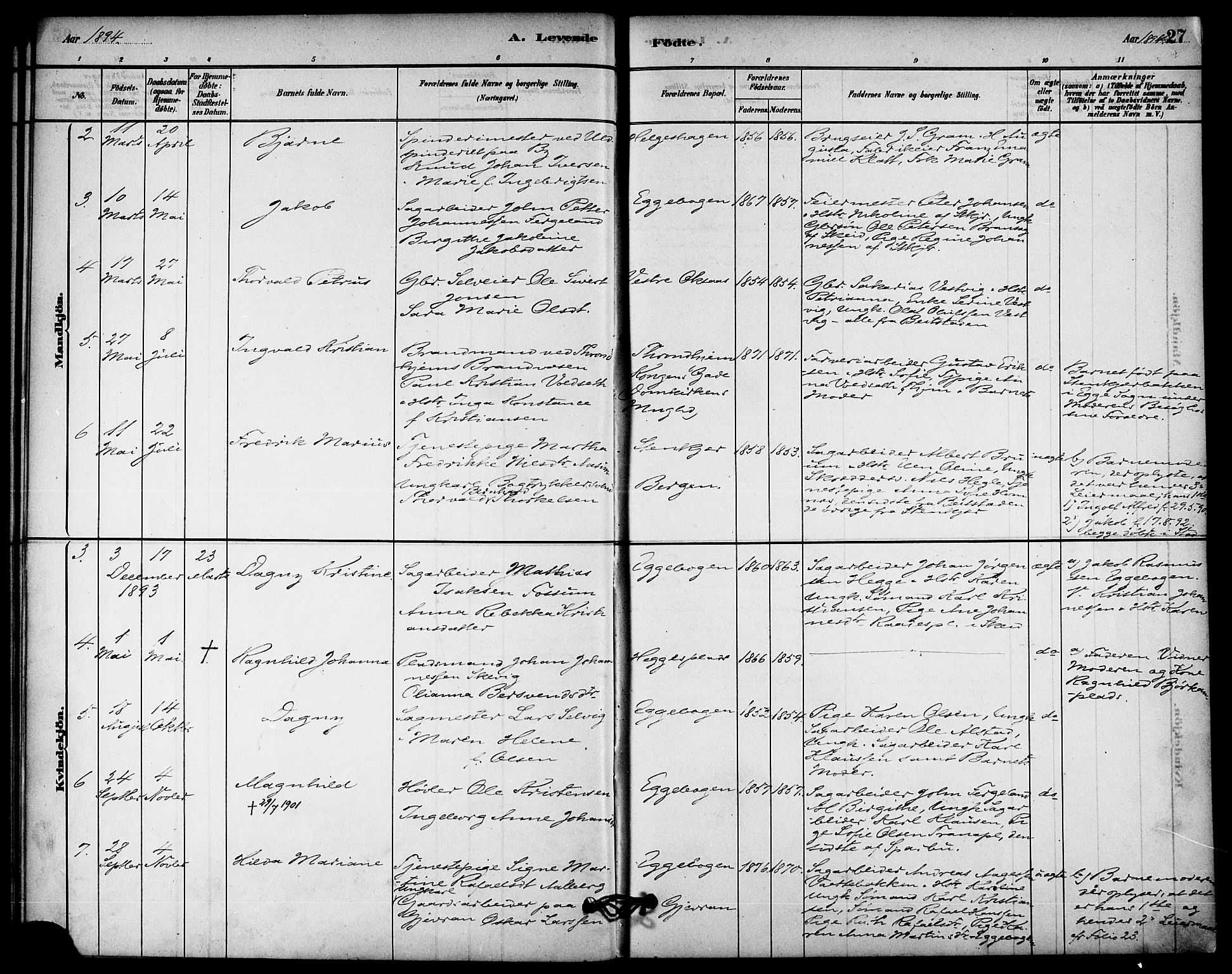Ministerialprotokoller, klokkerbøker og fødselsregistre - Nord-Trøndelag, SAT/A-1458/740/L0378: Parish register (official) no. 740A01, 1881-1895, p. 27