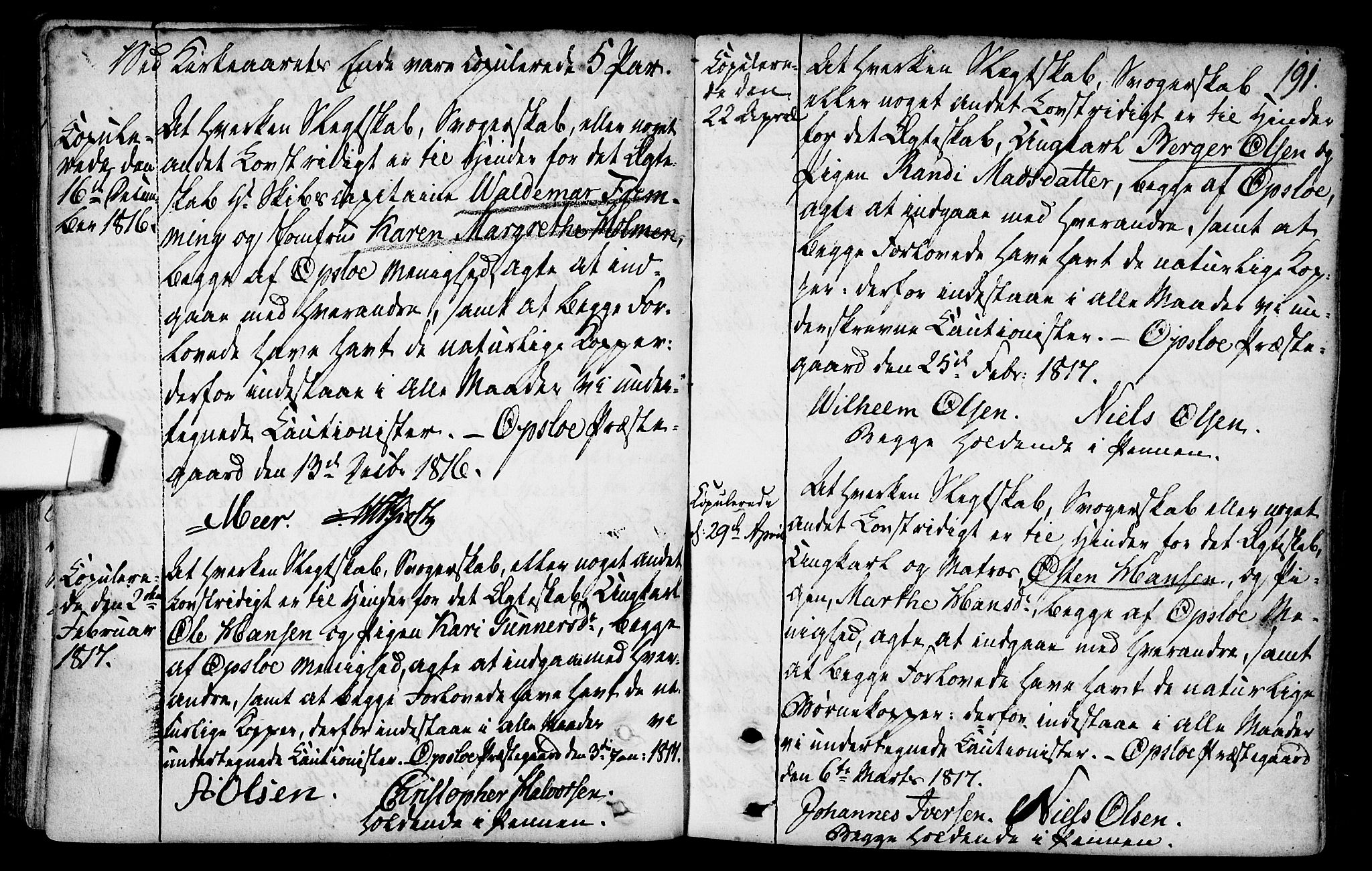 Gamlebyen prestekontor Kirkebøker, AV/SAO-A-10884/F/Fa/L0001: Parish register (official) no. 1, 1734-1818, p. 191