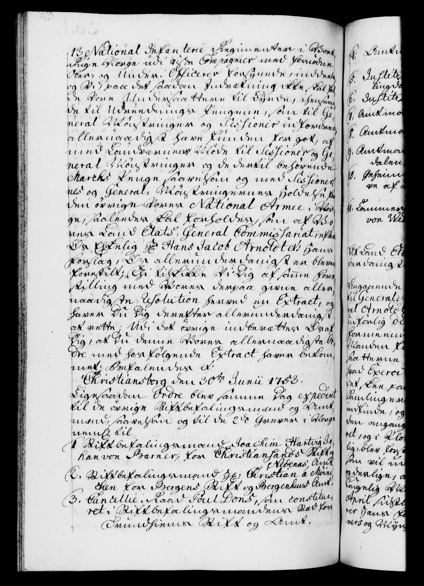 Danske Kanselli 1572-1799, AV/RA-EA-3023/F/Fc/Fca/Fcab/L0031: Norske tegnelser, 1746-1748, p. 261b