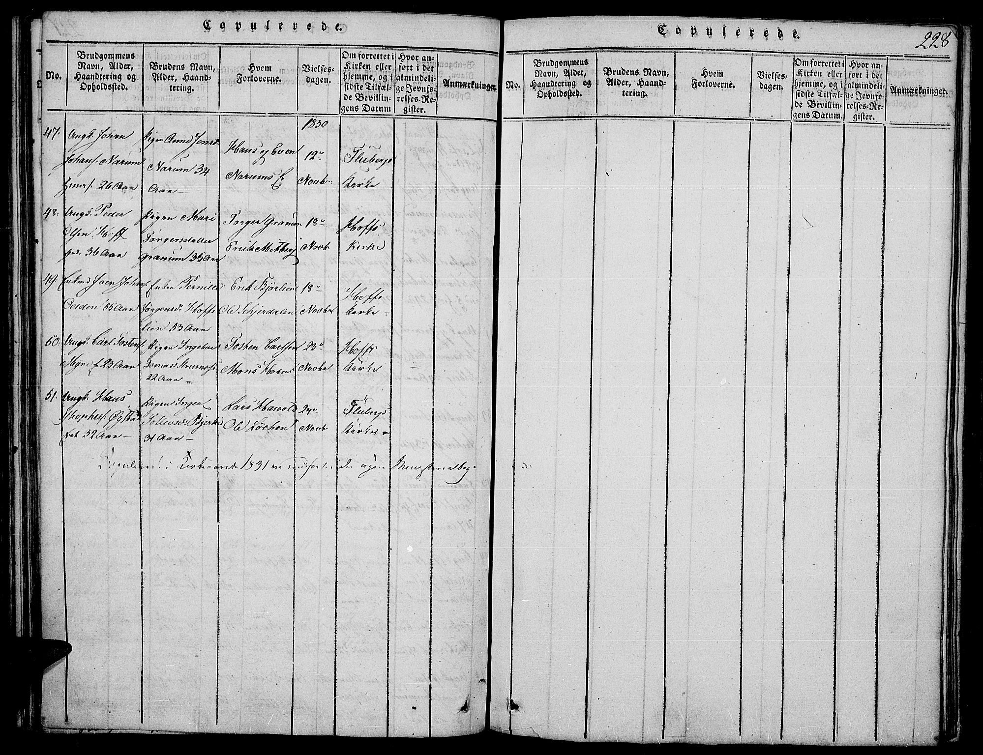 Land prestekontor, AV/SAH-PREST-120/H/Ha/Haa/L0007: Parish register (official) no. 7, 1814-1830, p. 228