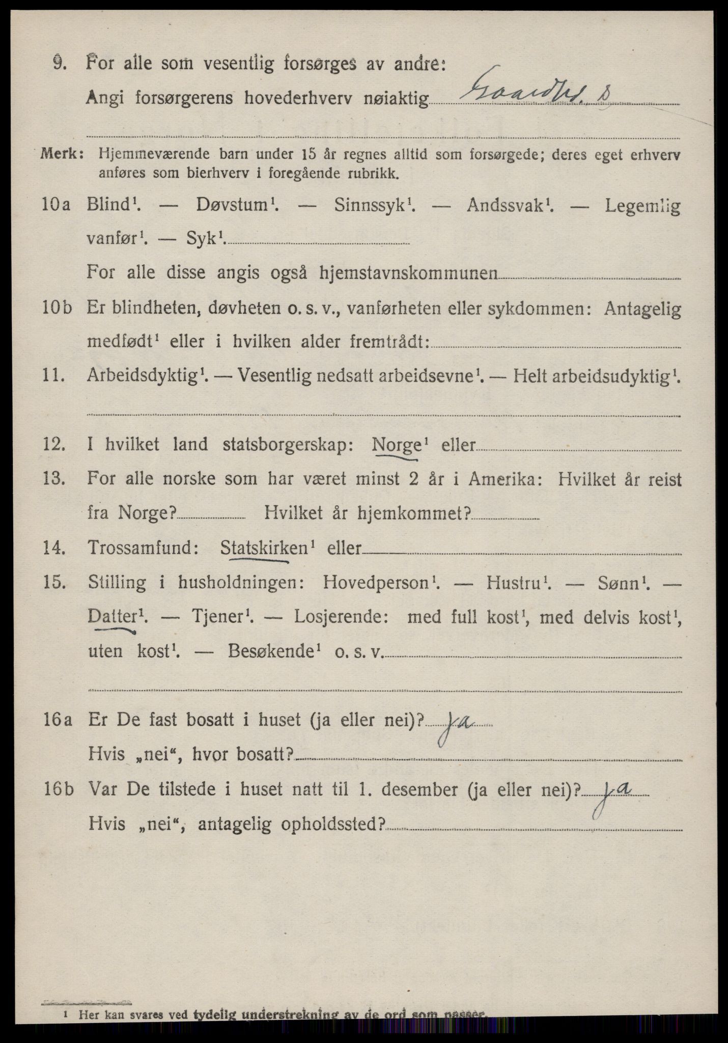 SAT, 1920 census for Giske, 1920, p. 1833