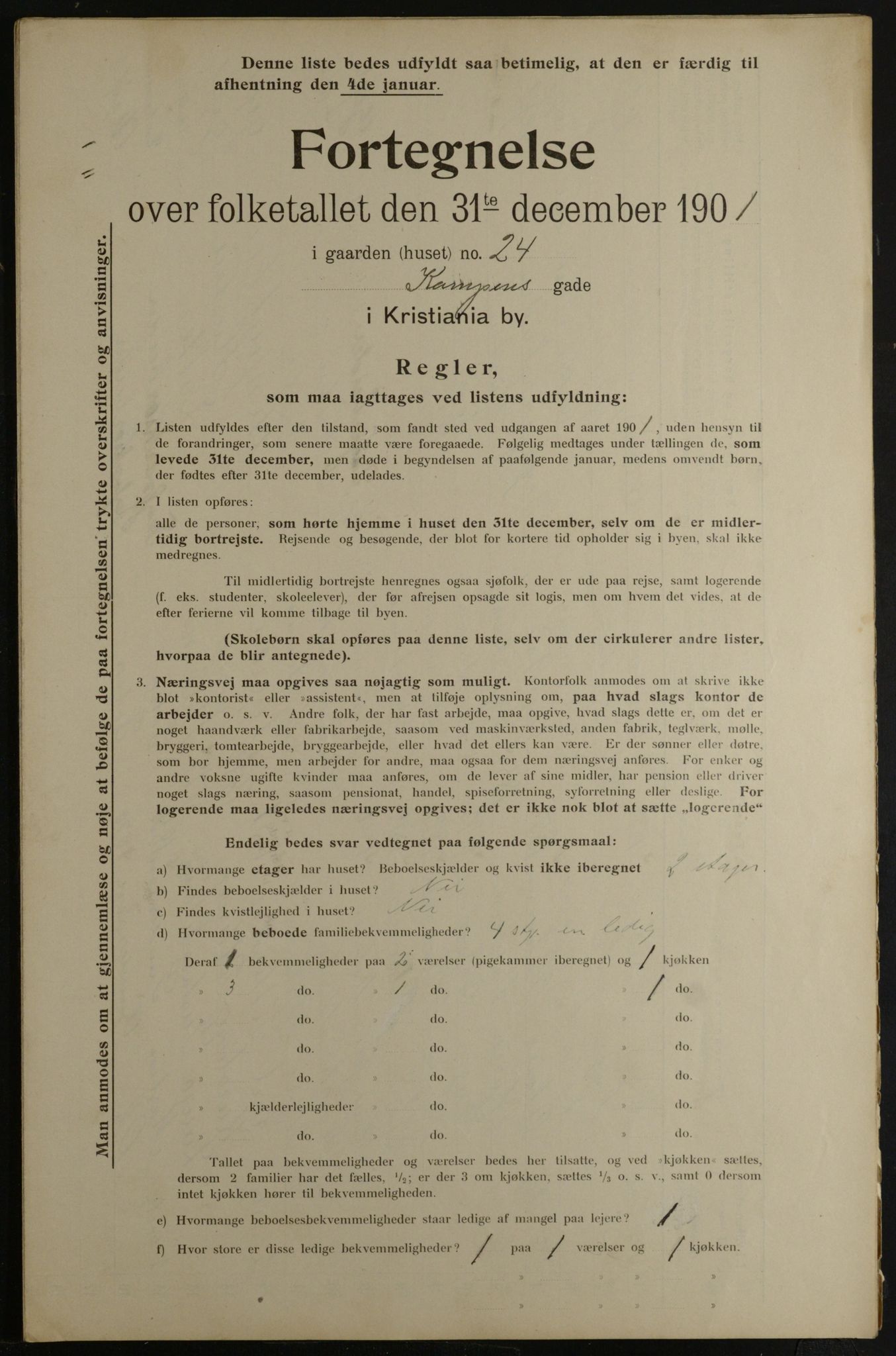 OBA, Municipal Census 1901 for Kristiania, 1901, p. 7481