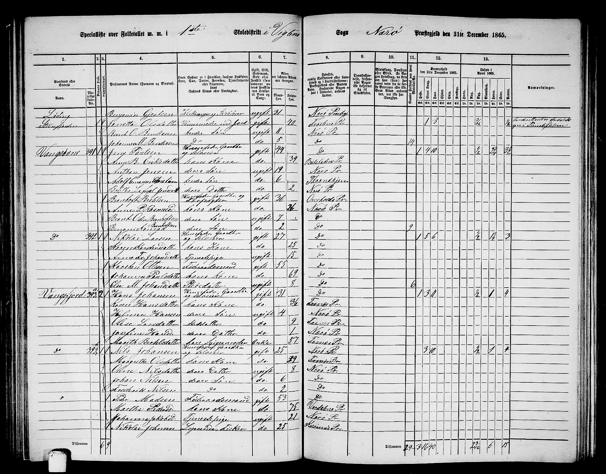 RA, 1865 census for Nærøy, 1865, p. 89