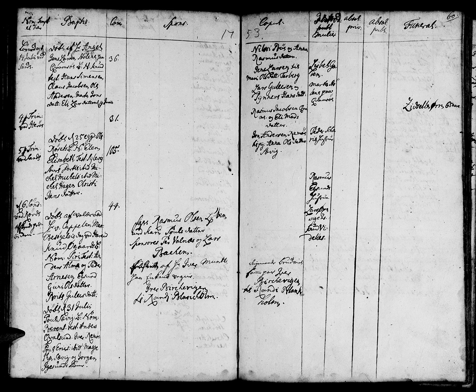 Ministerialprotokoller, klokkerbøker og fødselsregistre - Møre og Romsdal, AV/SAT-A-1454/507/L0066: Parish register (official) no. 507A01, 1731-1766, p. 60