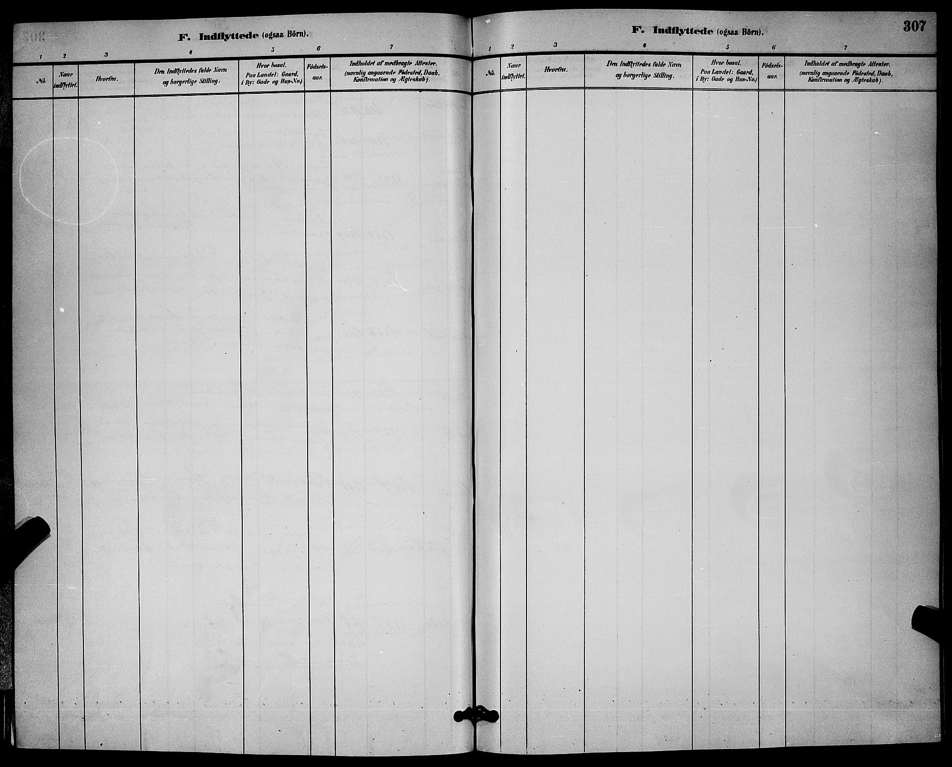 Solum kirkebøker, AV/SAKO-A-306/G/Ga/L0007: Parish register (copy) no. I 7, 1884-1898, p. 307