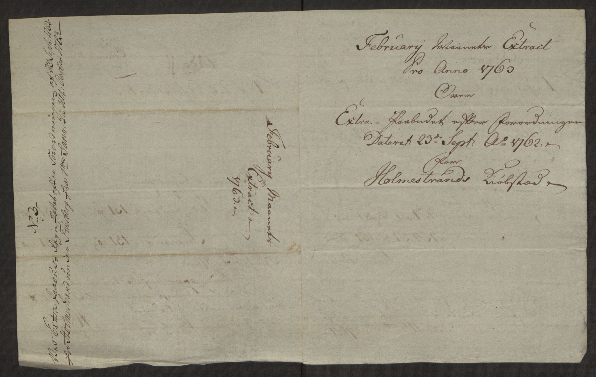 Rentekammeret inntil 1814, Reviderte regnskaper, Byregnskaper, AV/RA-EA-4066/R/Rh/L0163/0001: [H4] Kontribusjonsregnskap / Ekstraskatt, Holmestrand, 1762-1772, p. 44