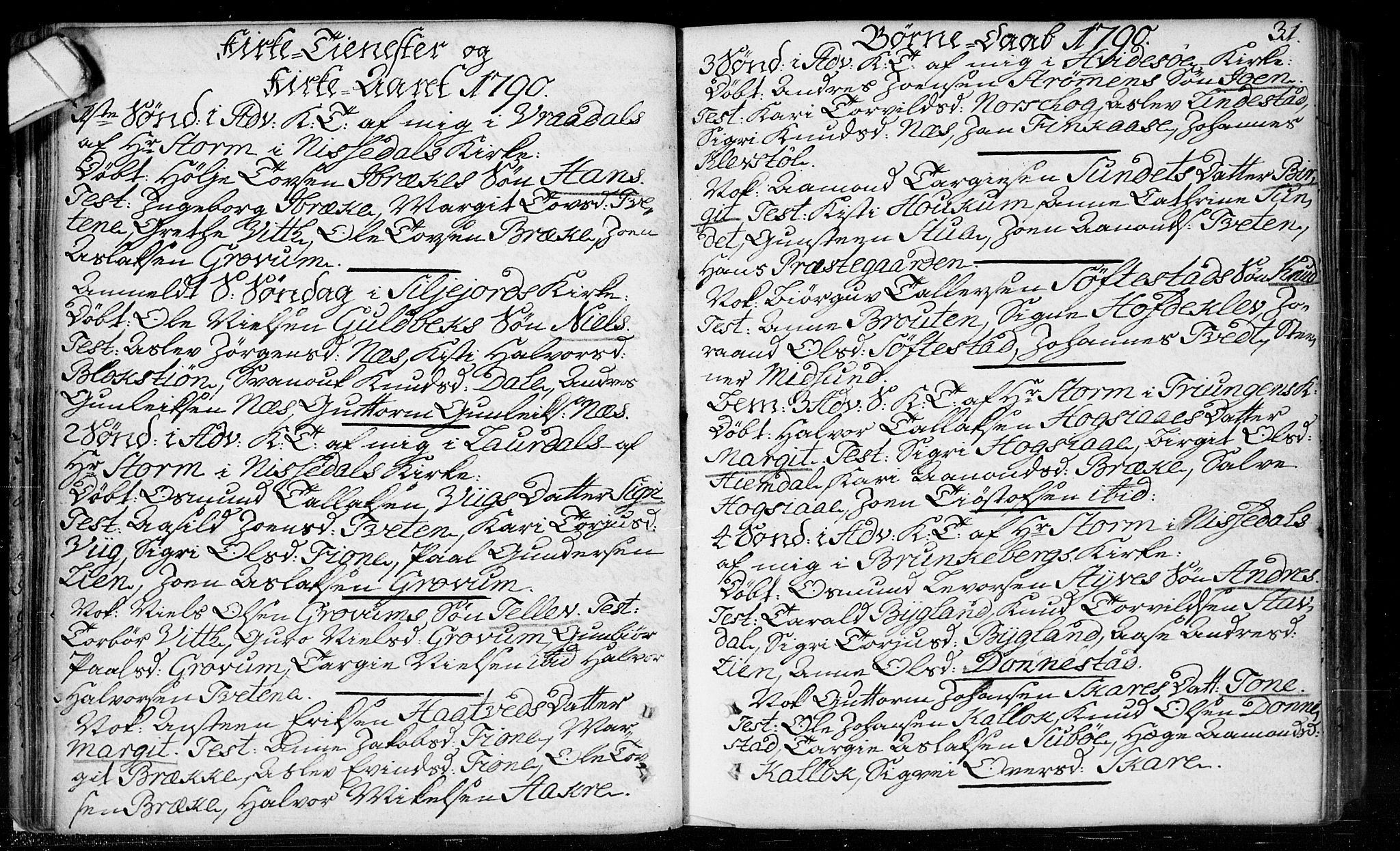 Kviteseid kirkebøker, SAKO/A-276/F/Fa/L0003: Parish register (official) no. I 3, 1787-1799, p. 31