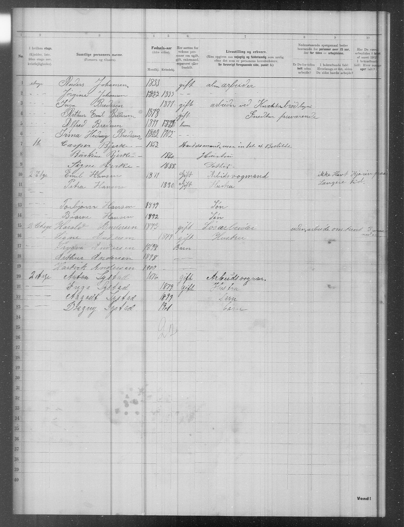 OBA, Municipal Census 1902 for Kristiania, 1902, p. 14392