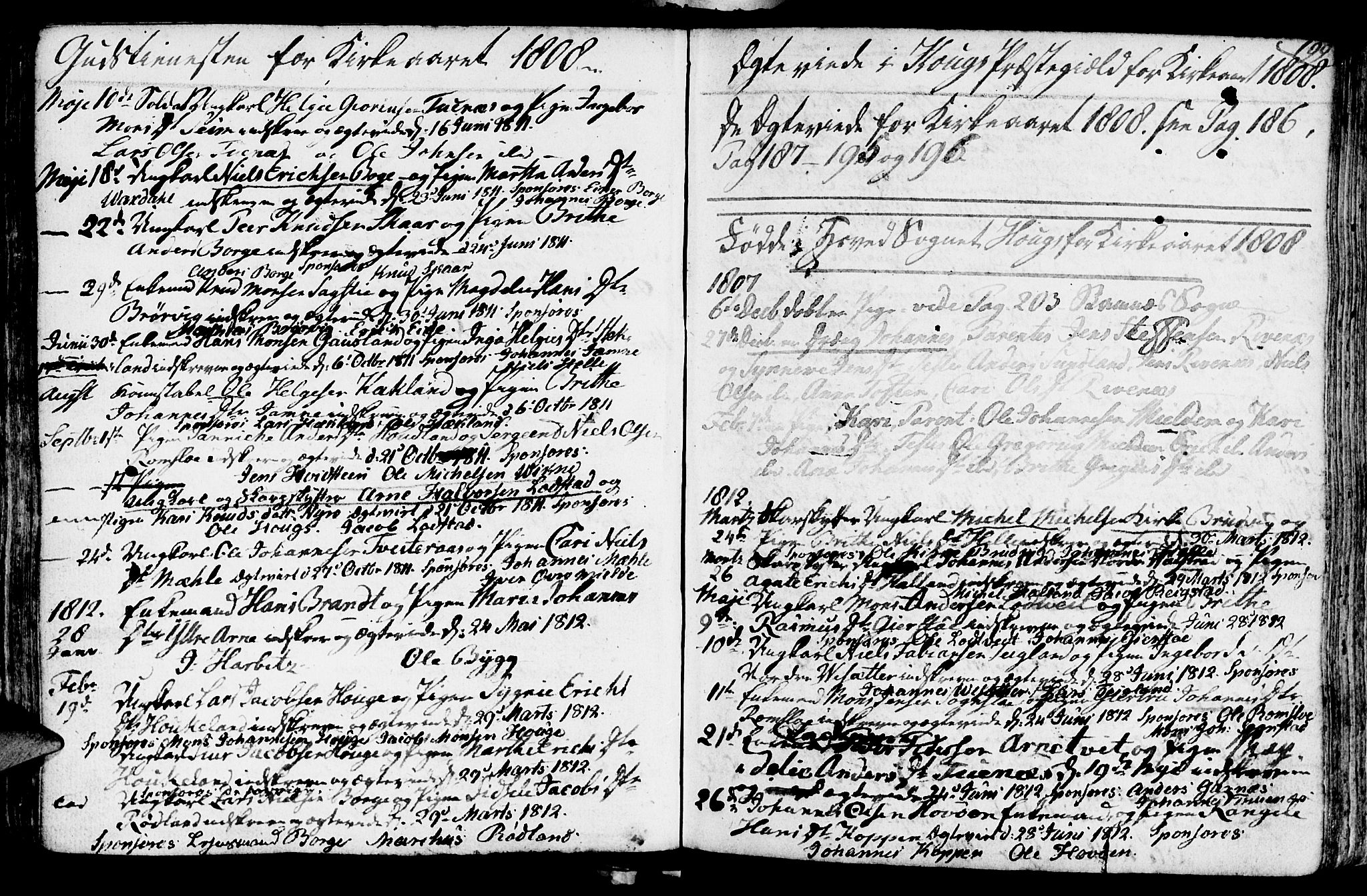 Haus sokneprestembete, SAB/A-75601/H/Haa: Parish register (official) no. A 11, 1796-1816, p. 199