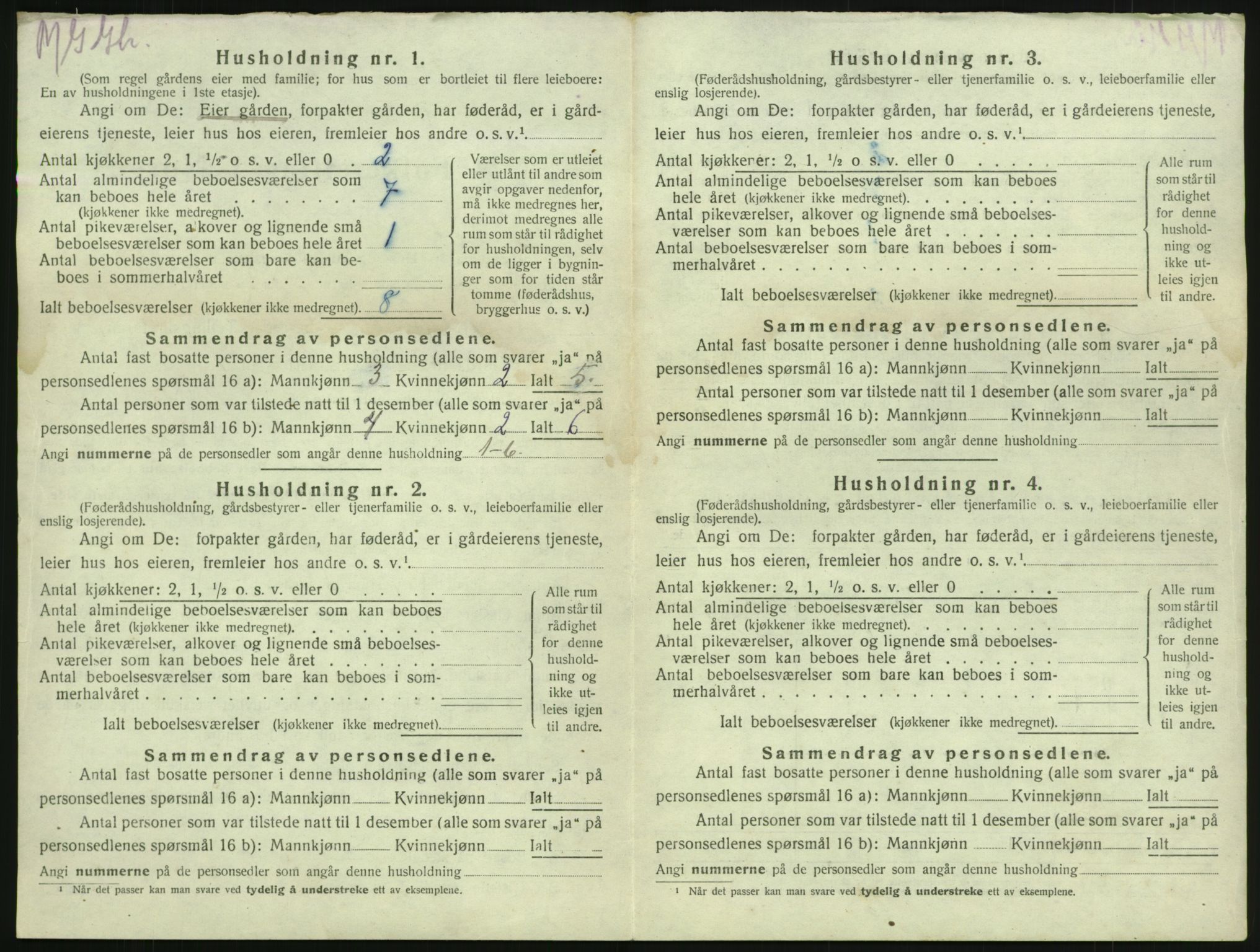 SAKO, 1920 census for Brunlanes, 1920, p. 492