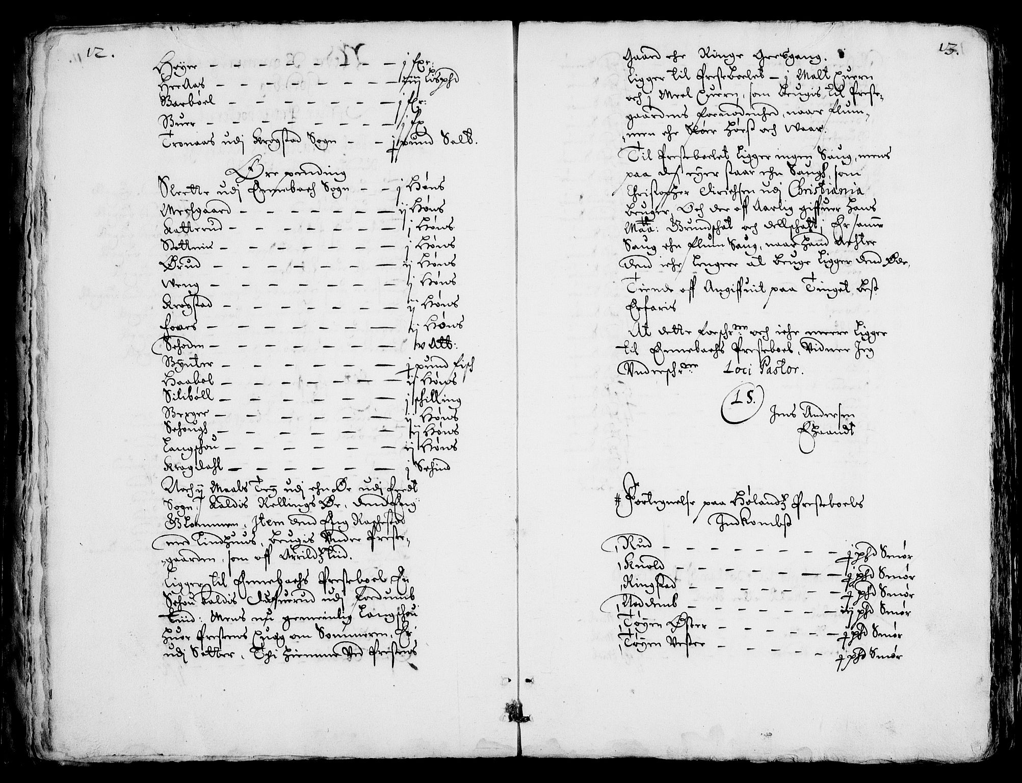 Rentekammeret inntil 1814, Realistisk ordnet avdeling, RA/EA-4070/Fc/Fca/L0001/0004: [Ca I]  Akershus stift / Jordebok over kirkene og prestebolene i Oslo og Hamar stift, 1664, p. 12-13