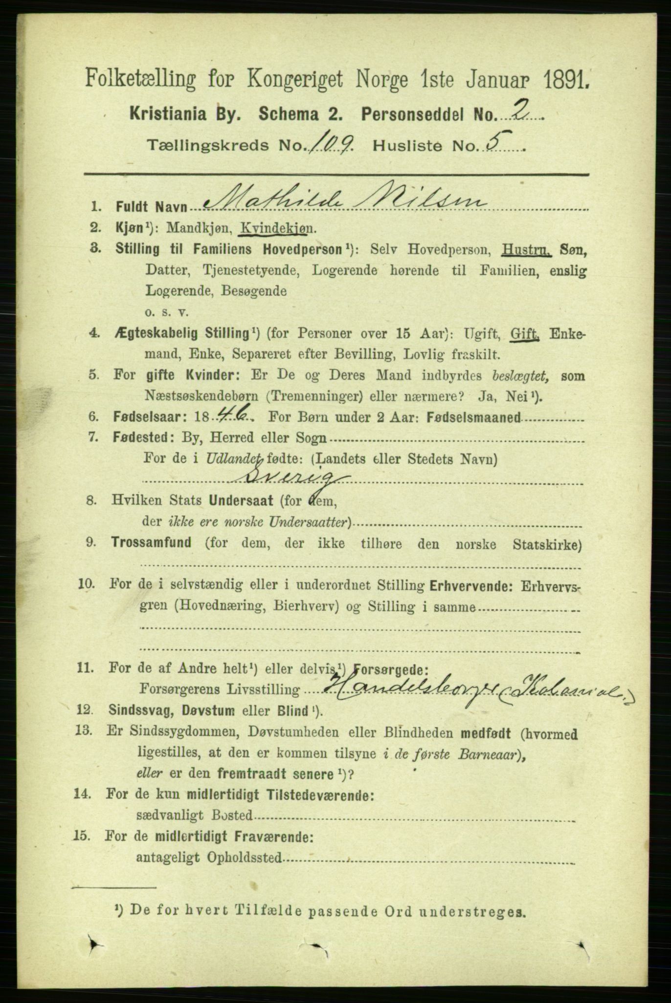 RA, 1891 census for 0301 Kristiania, 1891, p. 56467