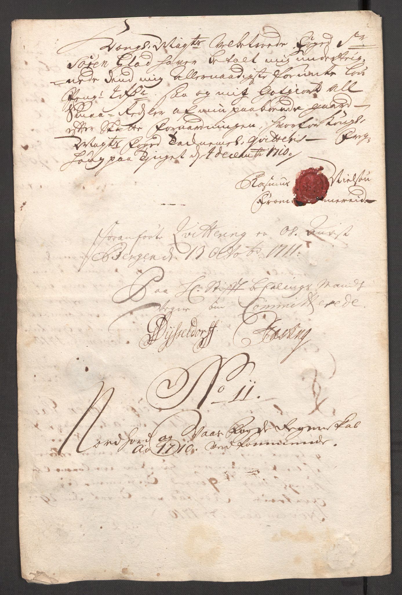 Rentekammeret inntil 1814, Reviderte regnskaper, Fogderegnskap, AV/RA-EA-4092/R51/L3191: Fogderegnskap Nordhordland og Voss, 1710, p. 232