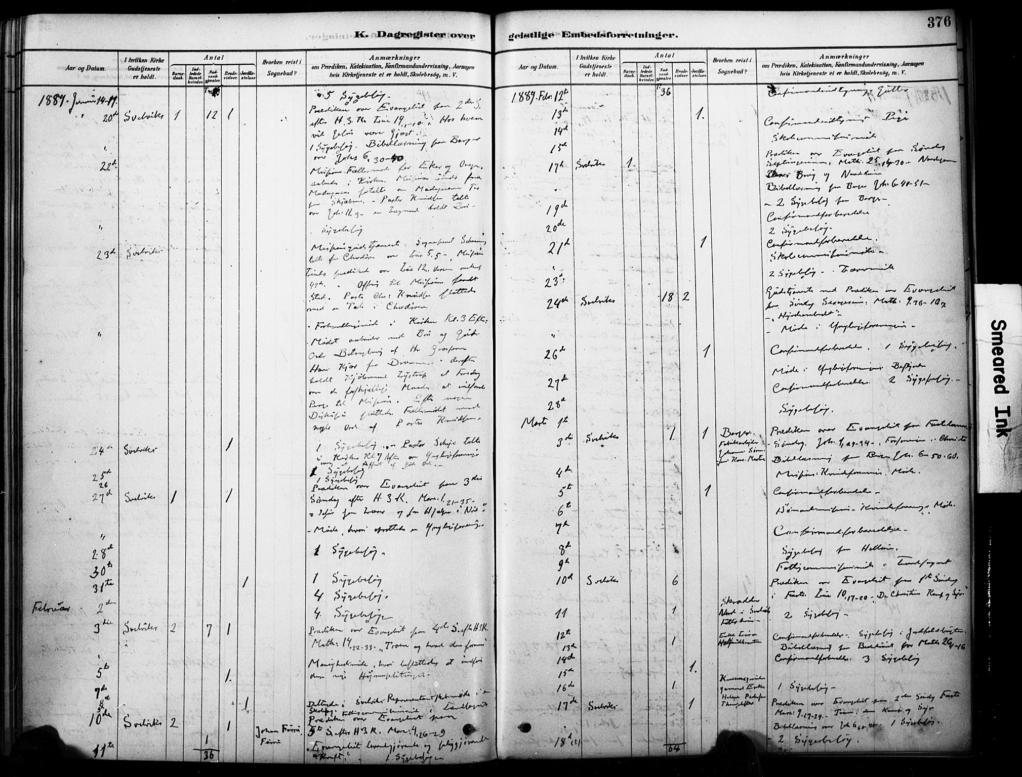 Strømm kirkebøker, AV/SAKO-A-322/F/Fb/L0001: Parish register (official) no. II 1, 1878-1899, p. 376