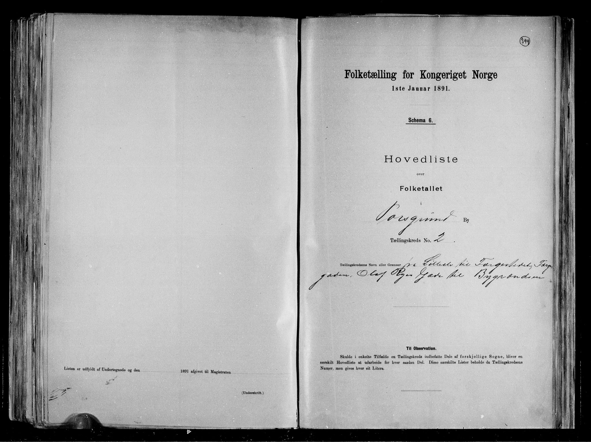 RA, 1891 census for 0805 Porsgrunn, 1891, p. 10