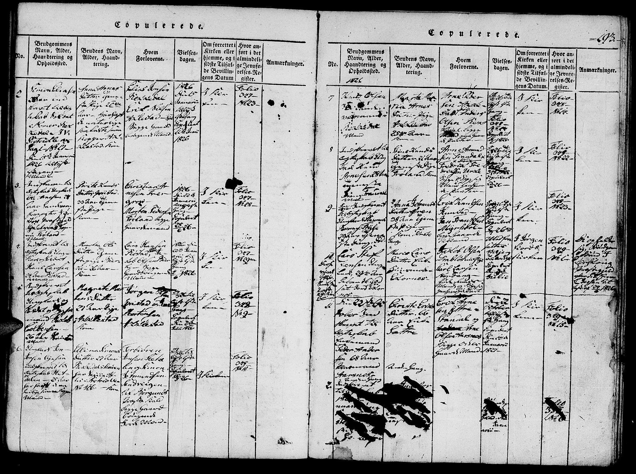 Ministerialprotokoller, klokkerbøker og fødselsregistre - Møre og Romsdal, AV/SAT-A-1454/515/L0207: Parish register (official) no. 515A03, 1819-1829, p. 193