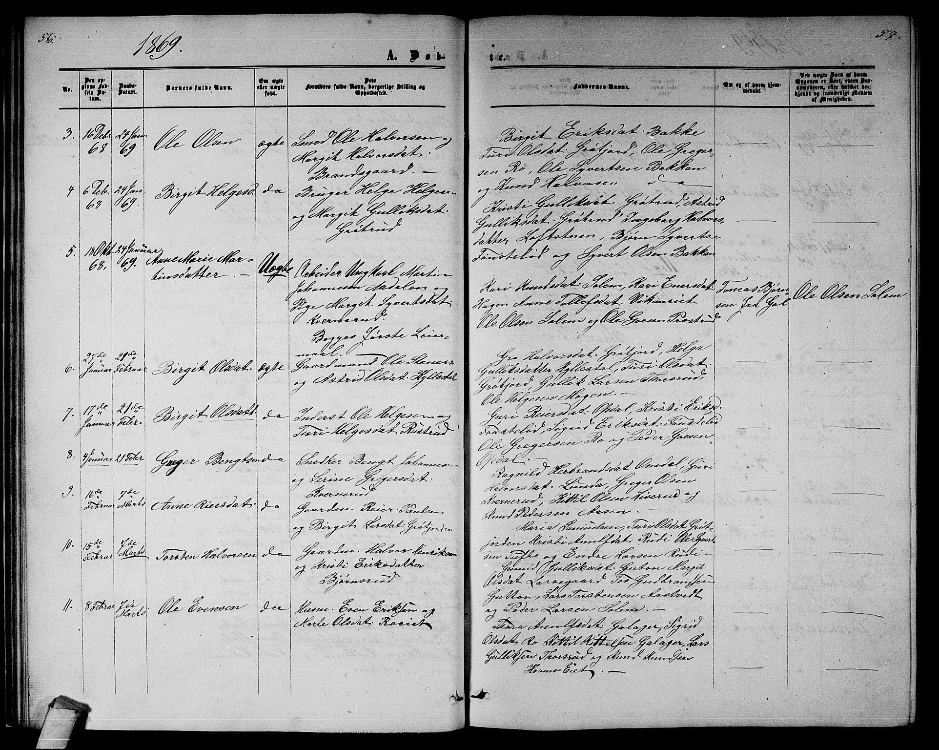 Nore kirkebøker, AV/SAKO-A-238/G/Gb/L0001: Parish register (copy) no. II 1, 1862-1877, p. 56-57