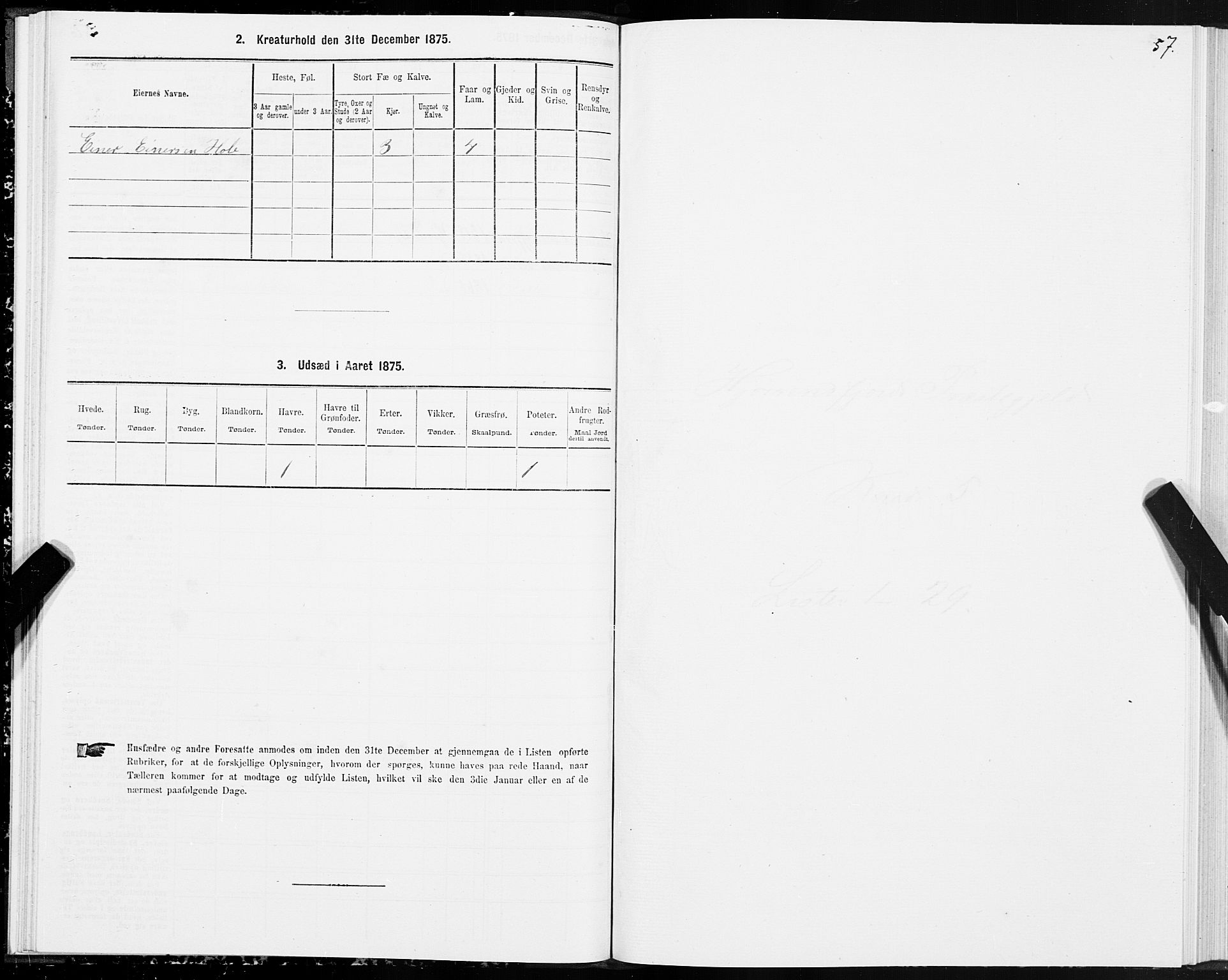 SAT, 1875 census for 1522P Hjørundfjord, 1875, p. 2057