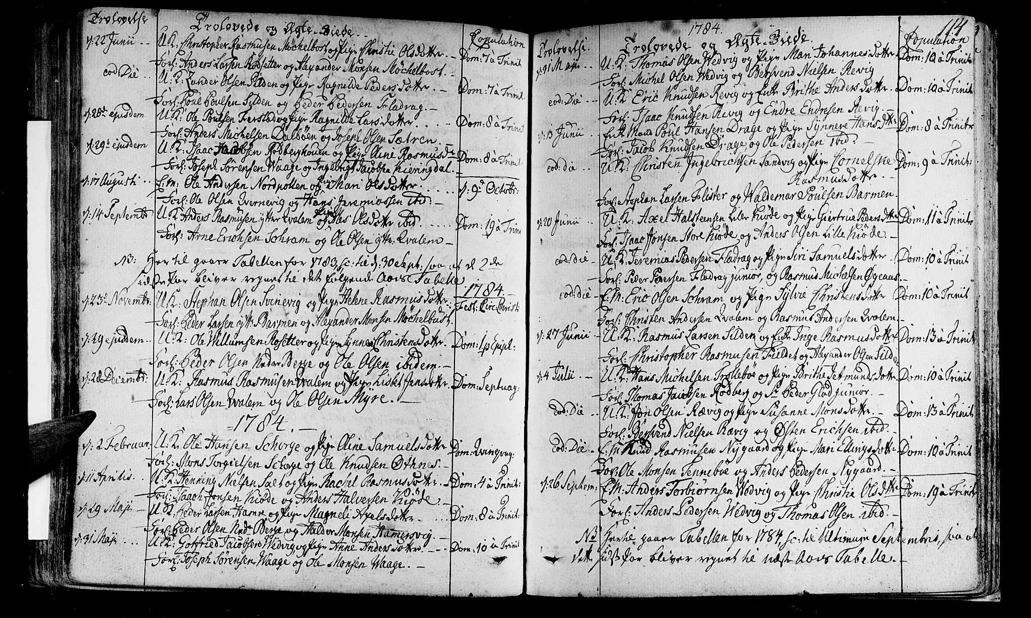 Selje sokneprestembete, AV/SAB-A-99938/H/Ha/Haa/Haaa: Parish register (official) no. A 6, 1782-1806, p. 114