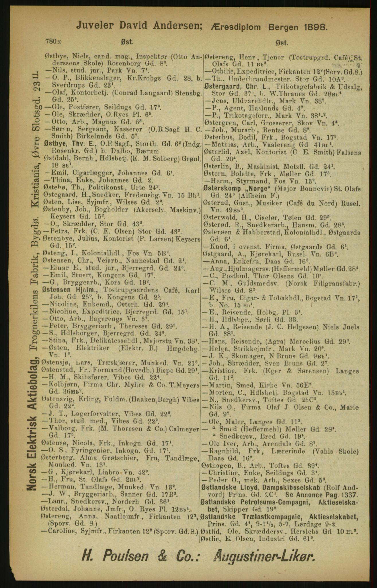 Kristiania/Oslo adressebok, PUBL/-, 1900, p. 780