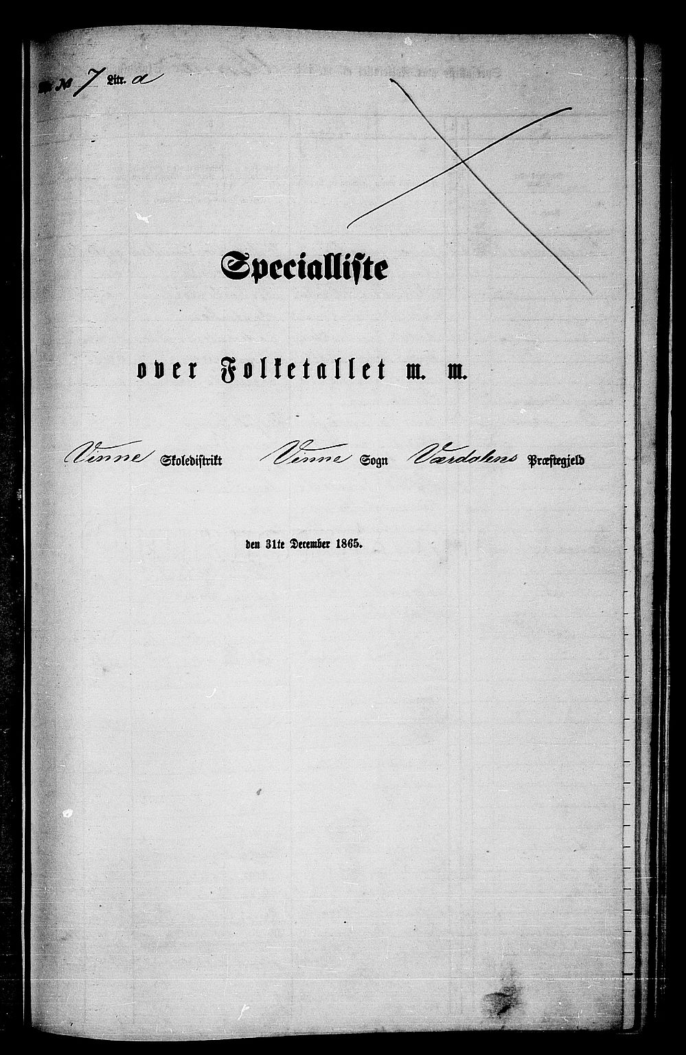 RA, 1865 census for Verdal, 1865, p. 148