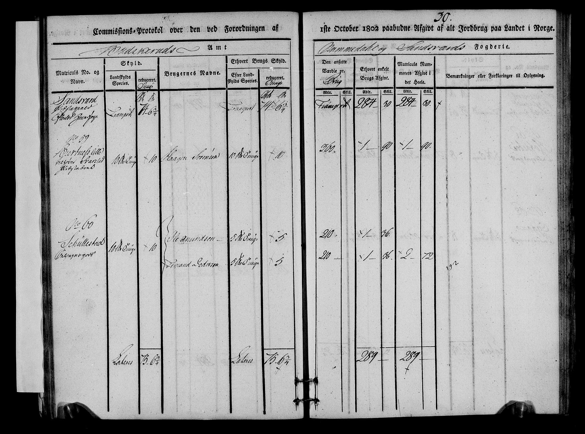 Rentekammeret inntil 1814, Realistisk ordnet avdeling, RA/EA-4070/N/Ne/Nea/L0054: Numedal og Sandsvær fogderi. Kommisjonsprotokoll for Efteløt hovedsogn samt Tuft og Komnes annekser, 1803, p. 31