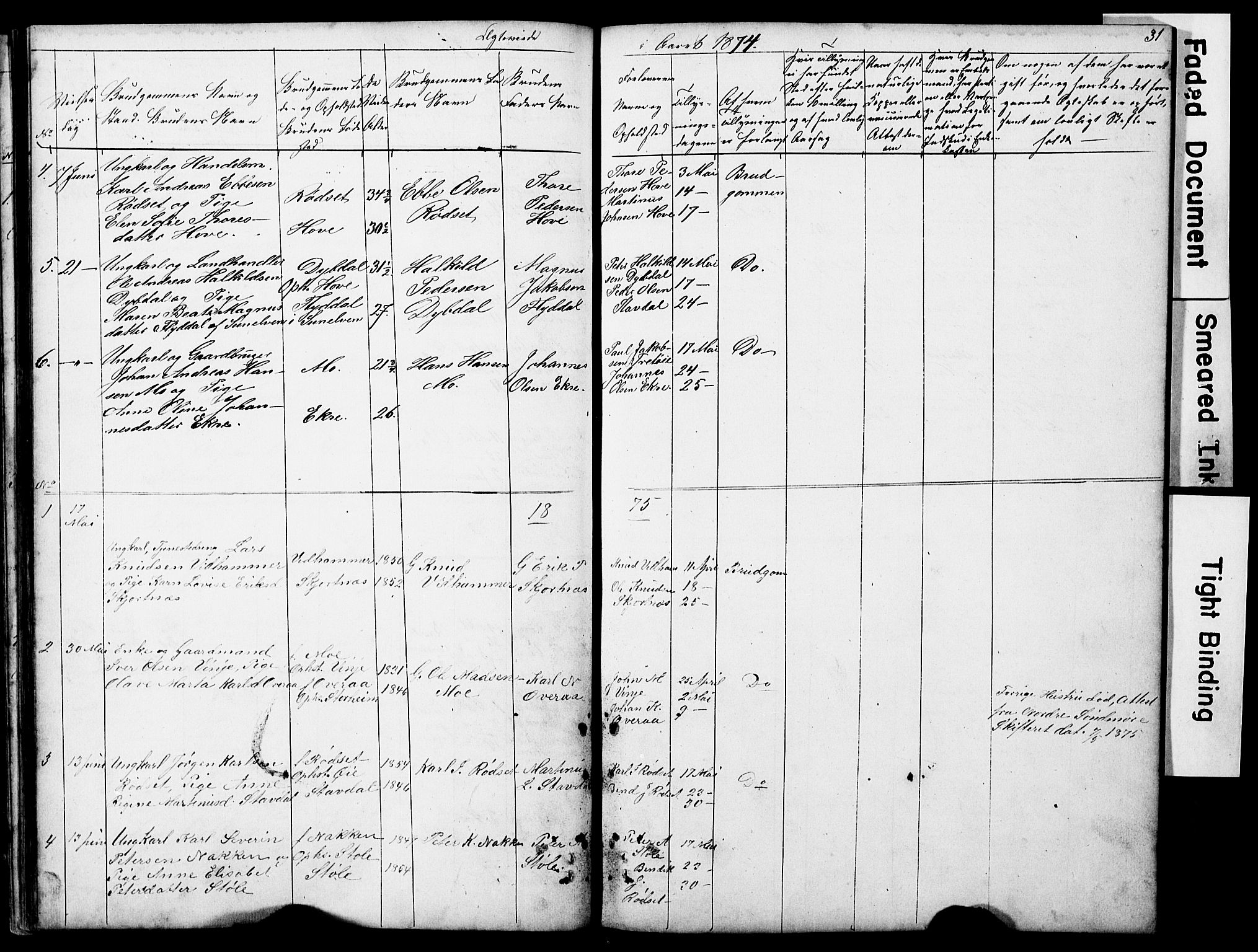 Ministerialprotokoller, klokkerbøker og fødselsregistre - Møre og Romsdal, AV/SAT-A-1454/521/L0301: Parish register (copy) no. 521C02, 1854-1881, p. 31