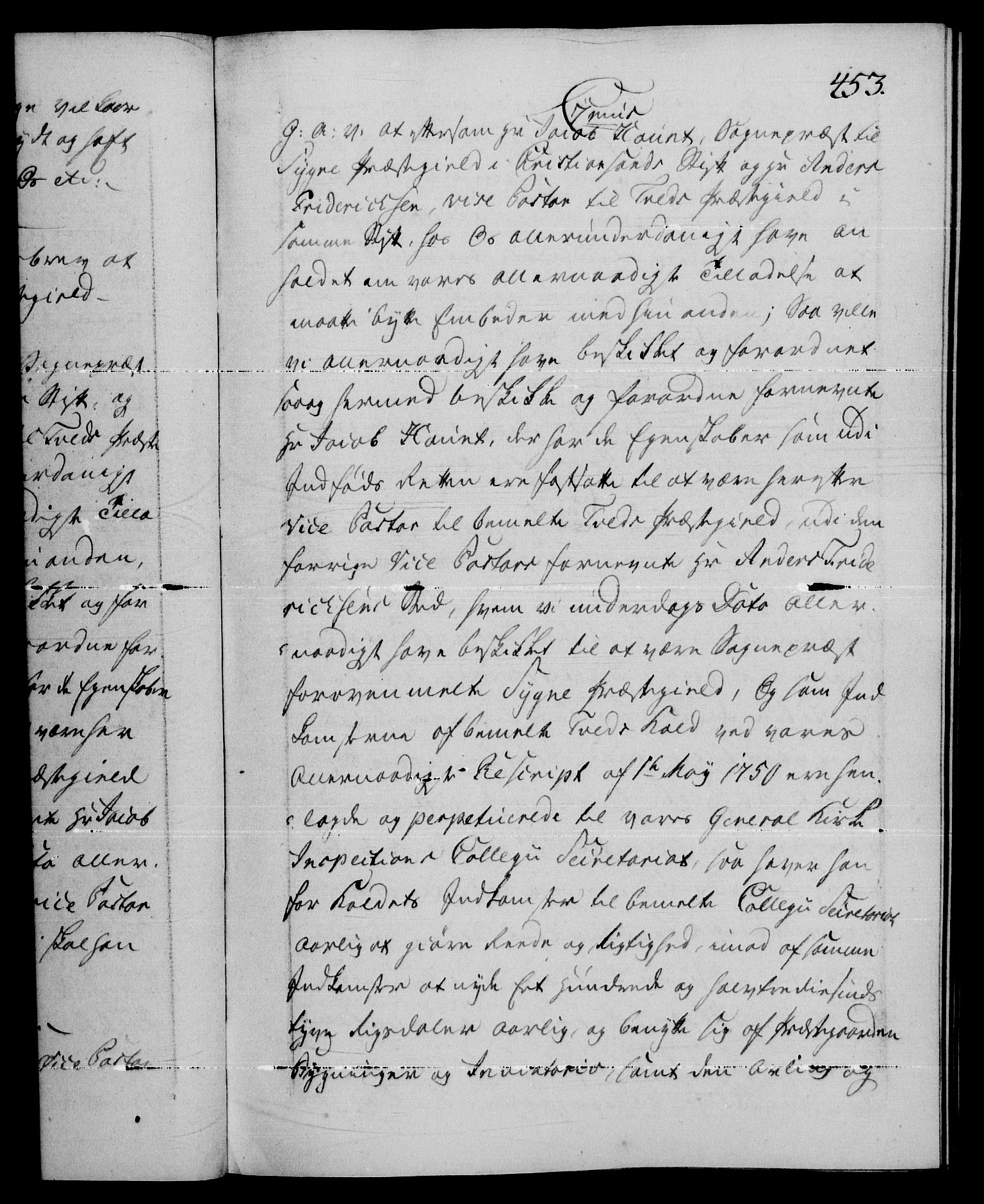 Danske Kanselli 1572-1799, AV/RA-EA-3023/F/Fc/Fca/Fcaa/L0052: Norske registre, 1788-1789, p. 453a