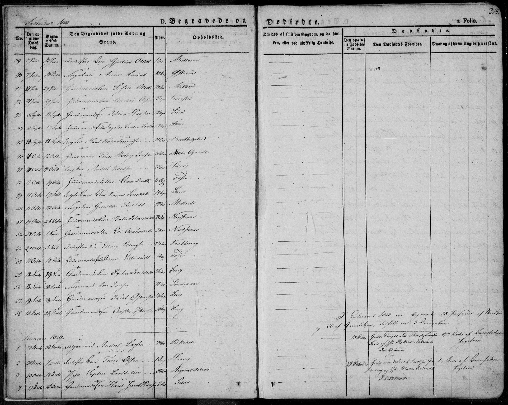 Avaldsnes sokneprestkontor, SAST/A -101851/H/Ha/Haa/L0005: Parish register (official) no. A 5.2, 1825-1841, p. 314