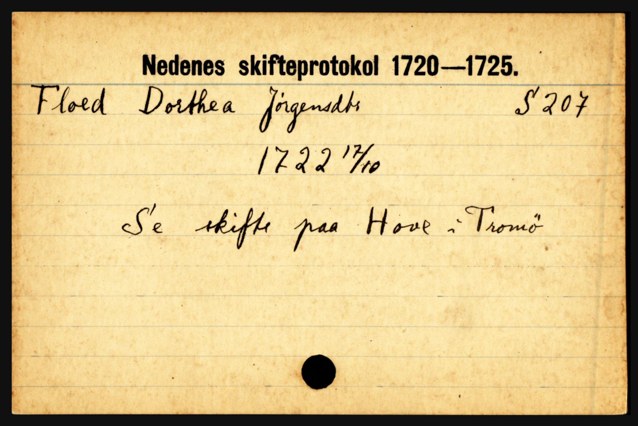 Nedenes sorenskriveri før 1824, AV/SAK-1221-0007/H, p. 7069