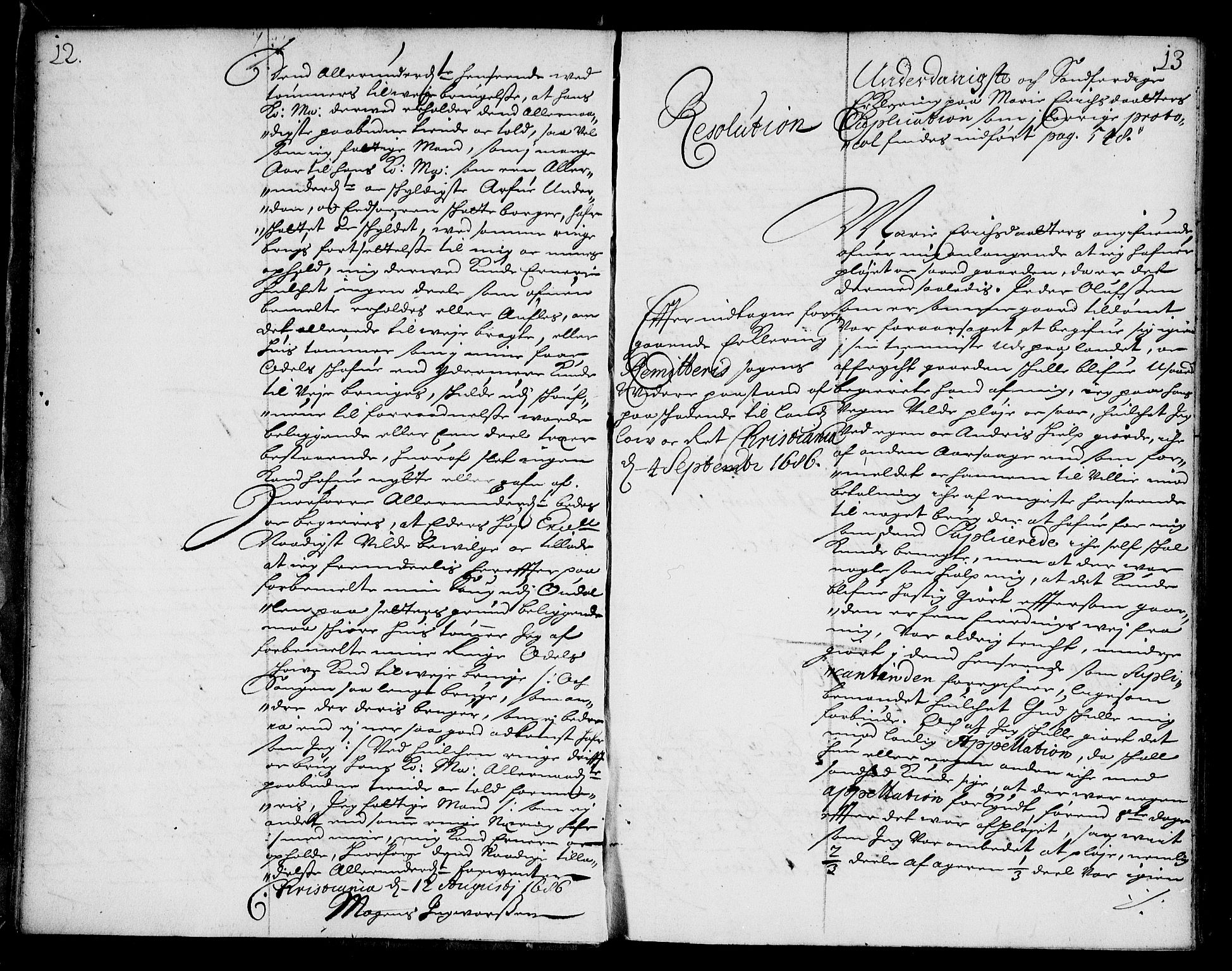 Stattholderembetet 1572-1771, AV/RA-EA-2870/Ae/L0003: Supplikasjons- og resolusjonsprotokoll, 1686-1687, p. 12-13