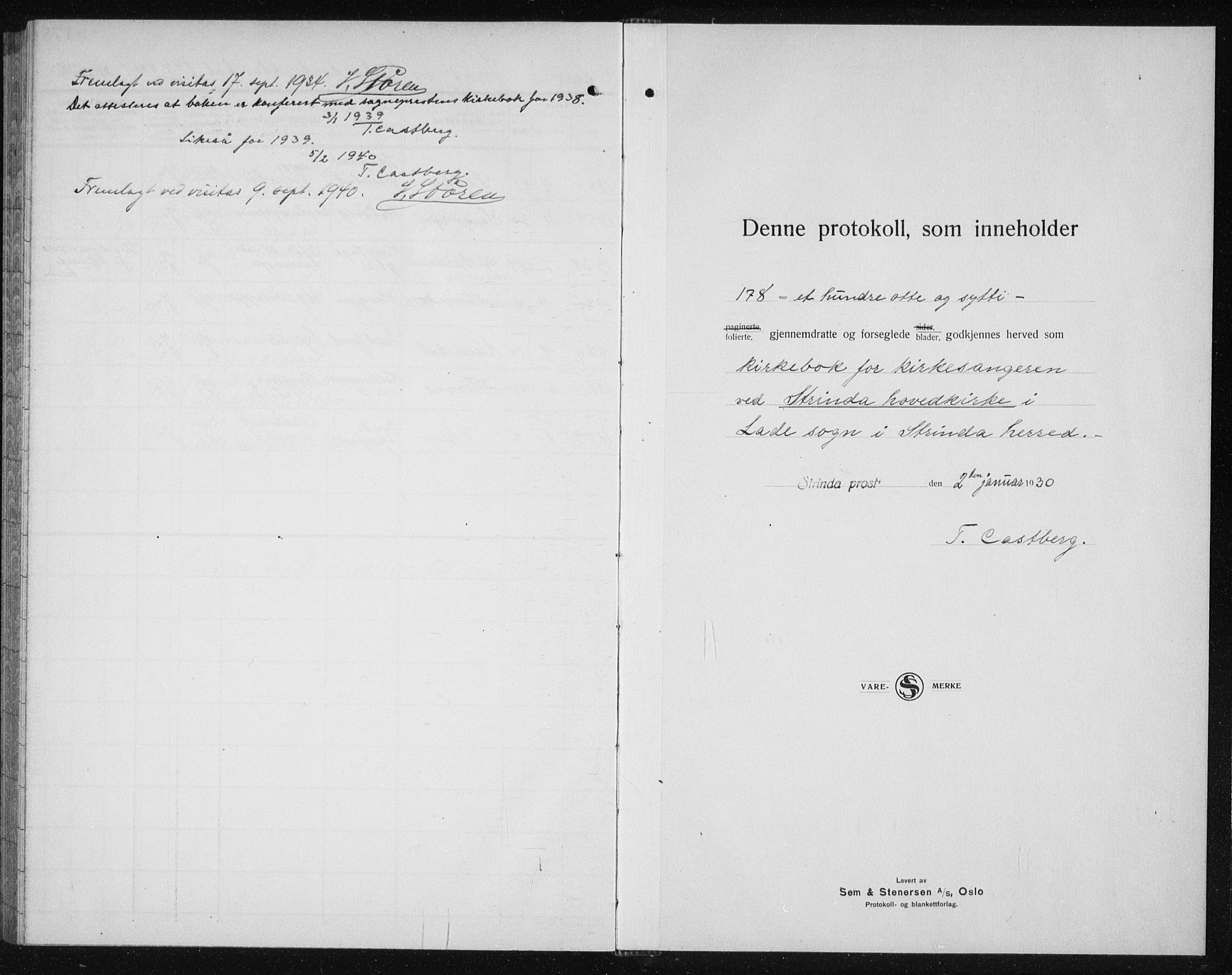 Ministerialprotokoller, klokkerbøker og fødselsregistre - Sør-Trøndelag, SAT/A-1456/607/L0327: Parish register (copy) no. 607C01, 1930-1939