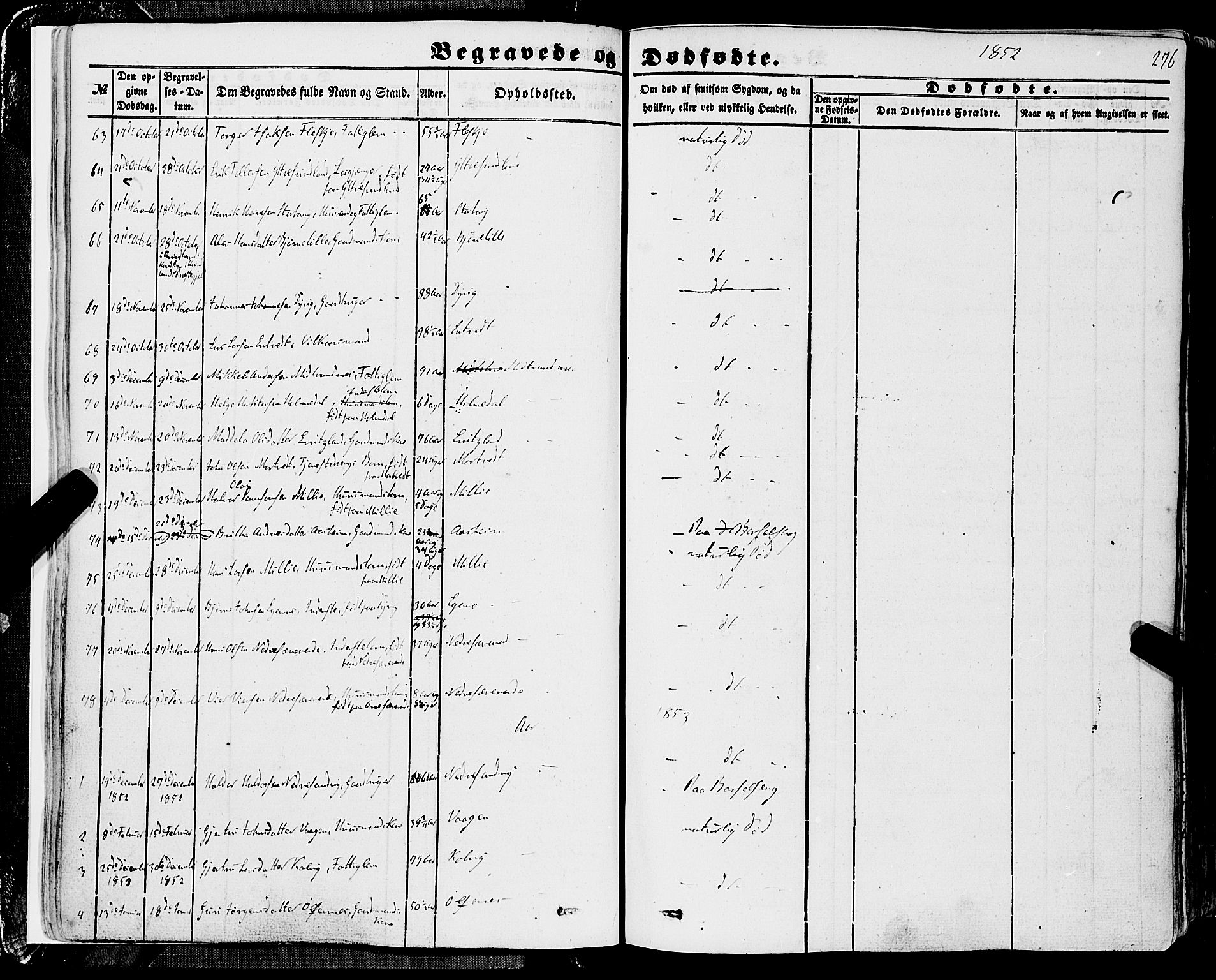 Skånevik sokneprestembete, AV/SAB-A-77801/H/Haa: Parish register (official) no. A 5II, 1848-1869, p. 276