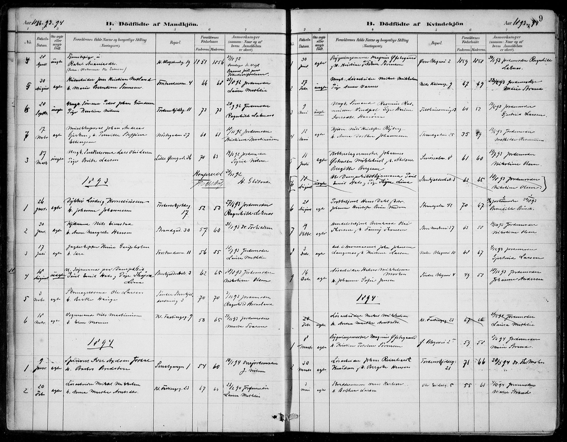 Korskirken sokneprestembete, AV/SAB-A-76101/H/Hab: Parish register (copy) no. E 4, 1884-1910, p. 9