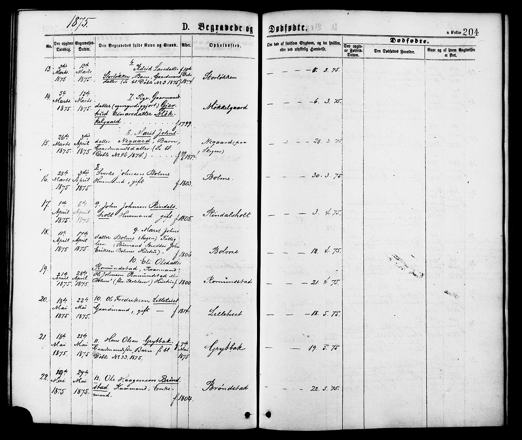 Ministerialprotokoller, klokkerbøker og fødselsregistre - Møre og Romsdal, SAT/A-1454/598/L1068: Parish register (official) no. 598A02, 1872-1881, p. 204