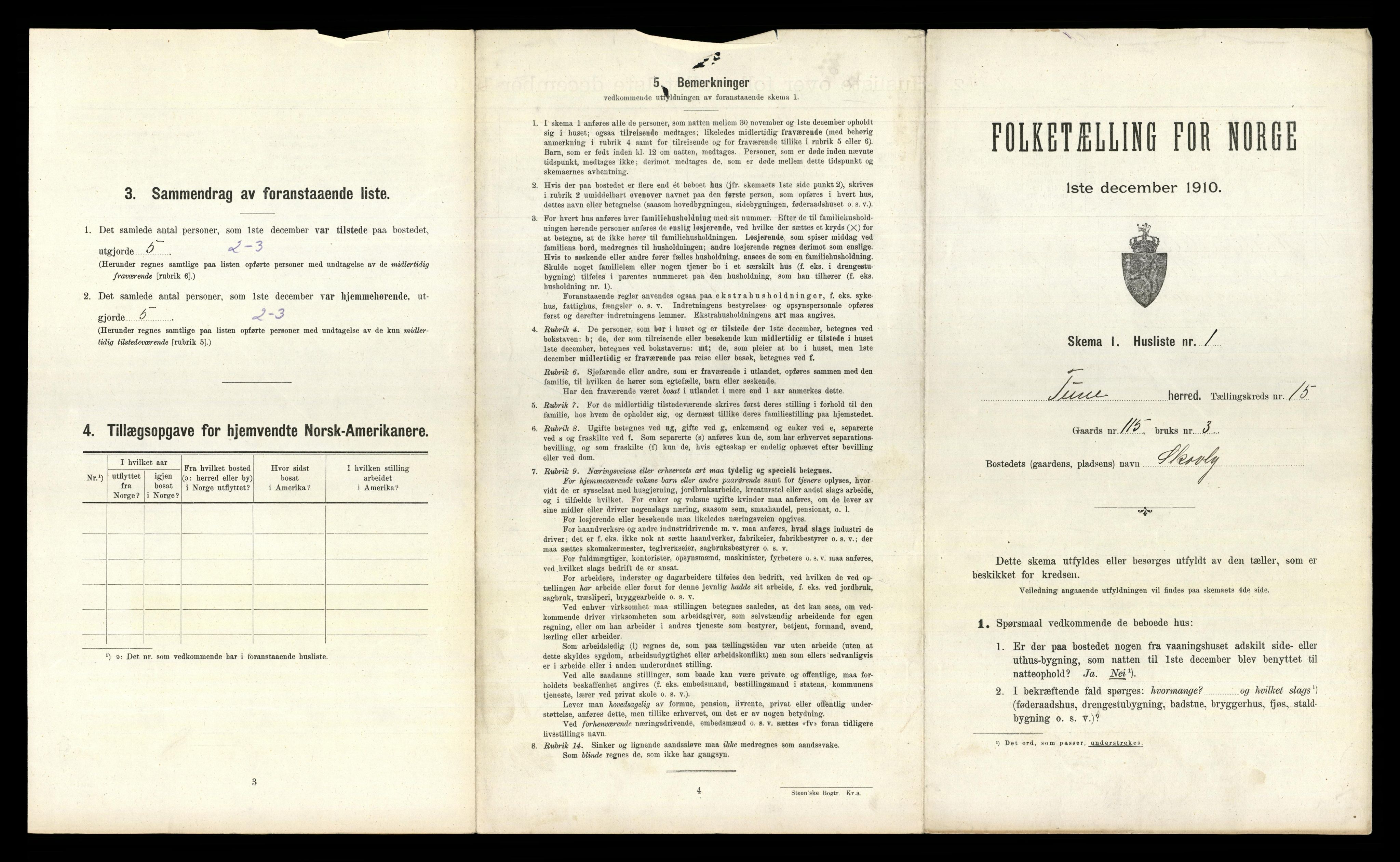 RA, 1910 census for Tune, 1910, p. 3166