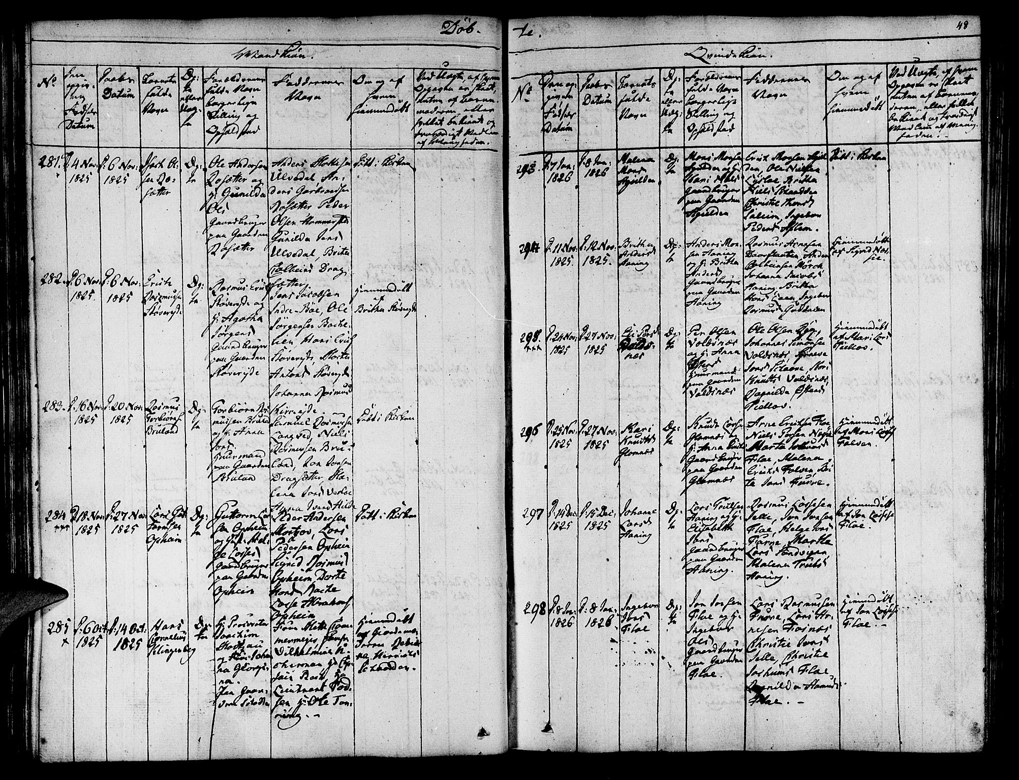 Innvik sokneprestembete, SAB/A-80501: Parish register (official) no. A 3, 1820-1832, p. 48