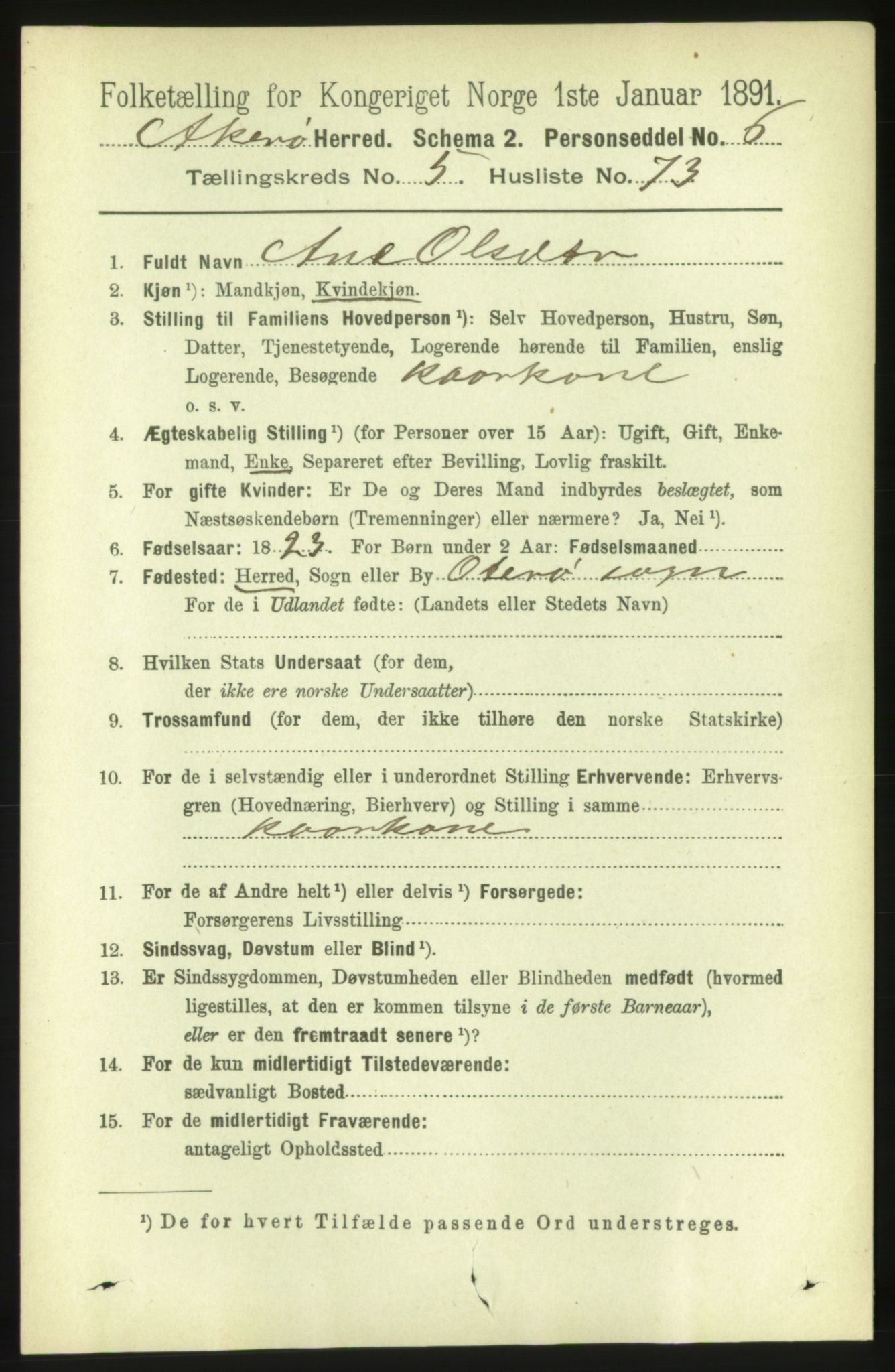 RA, 1891 census for 1545 Aukra, 1891, p. 2489