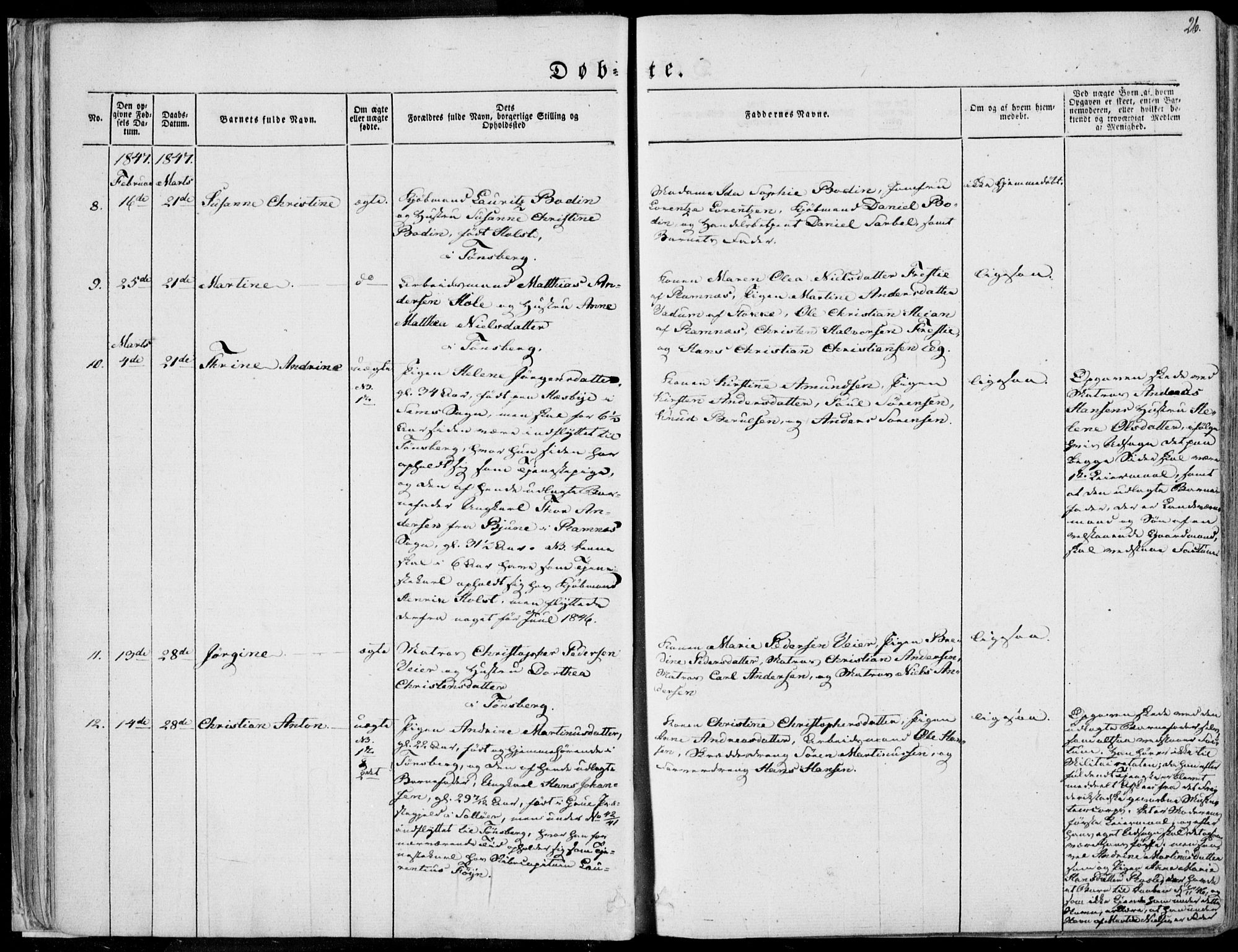 Tønsberg kirkebøker, SAKO/A-330/F/Fa/L0007: Parish register (official) no. I 7, 1845-1854, p. 26