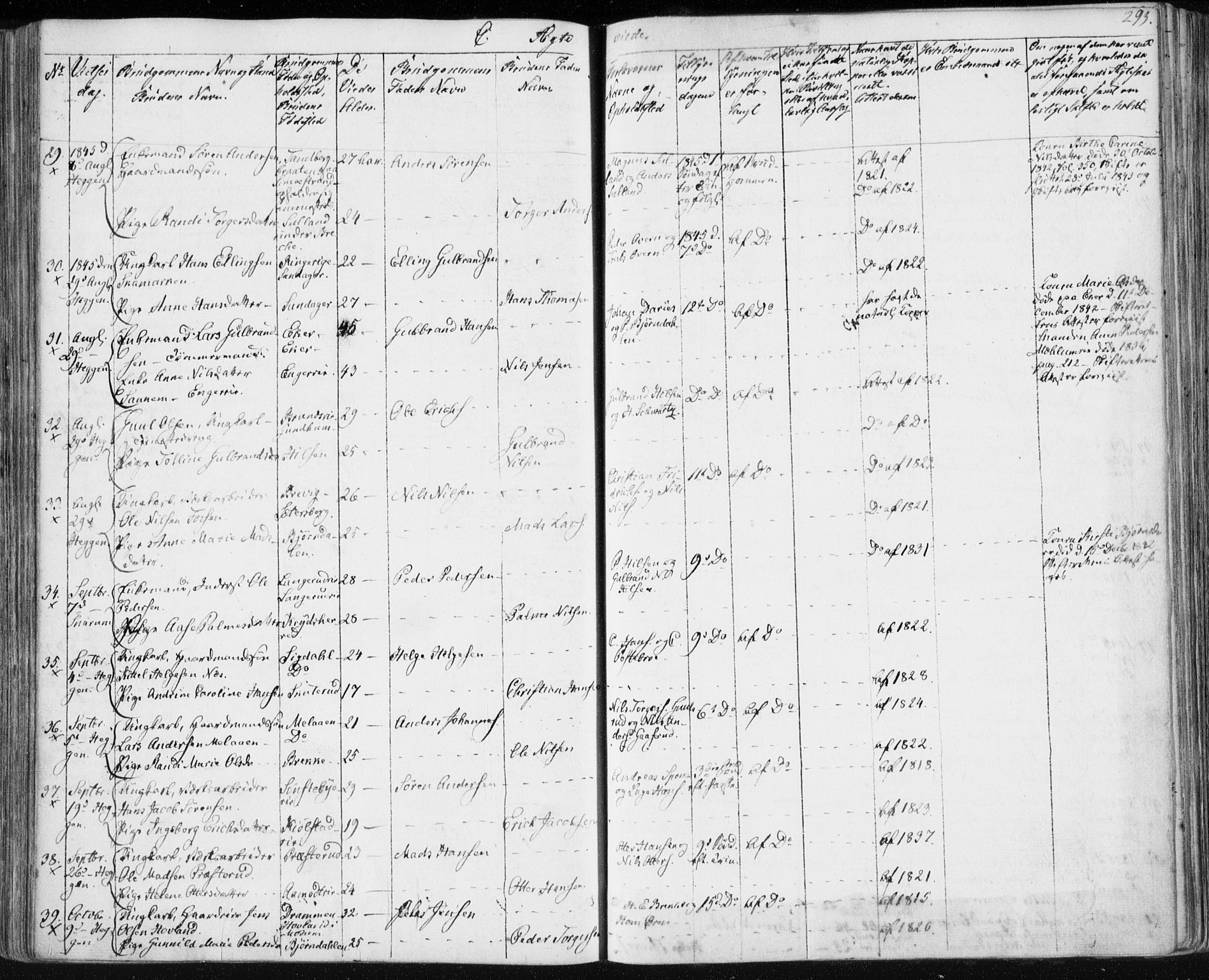 Modum kirkebøker, AV/SAKO-A-234/F/Fa/L0007: Parish register (official) no. 7, 1841-1850, p. 293