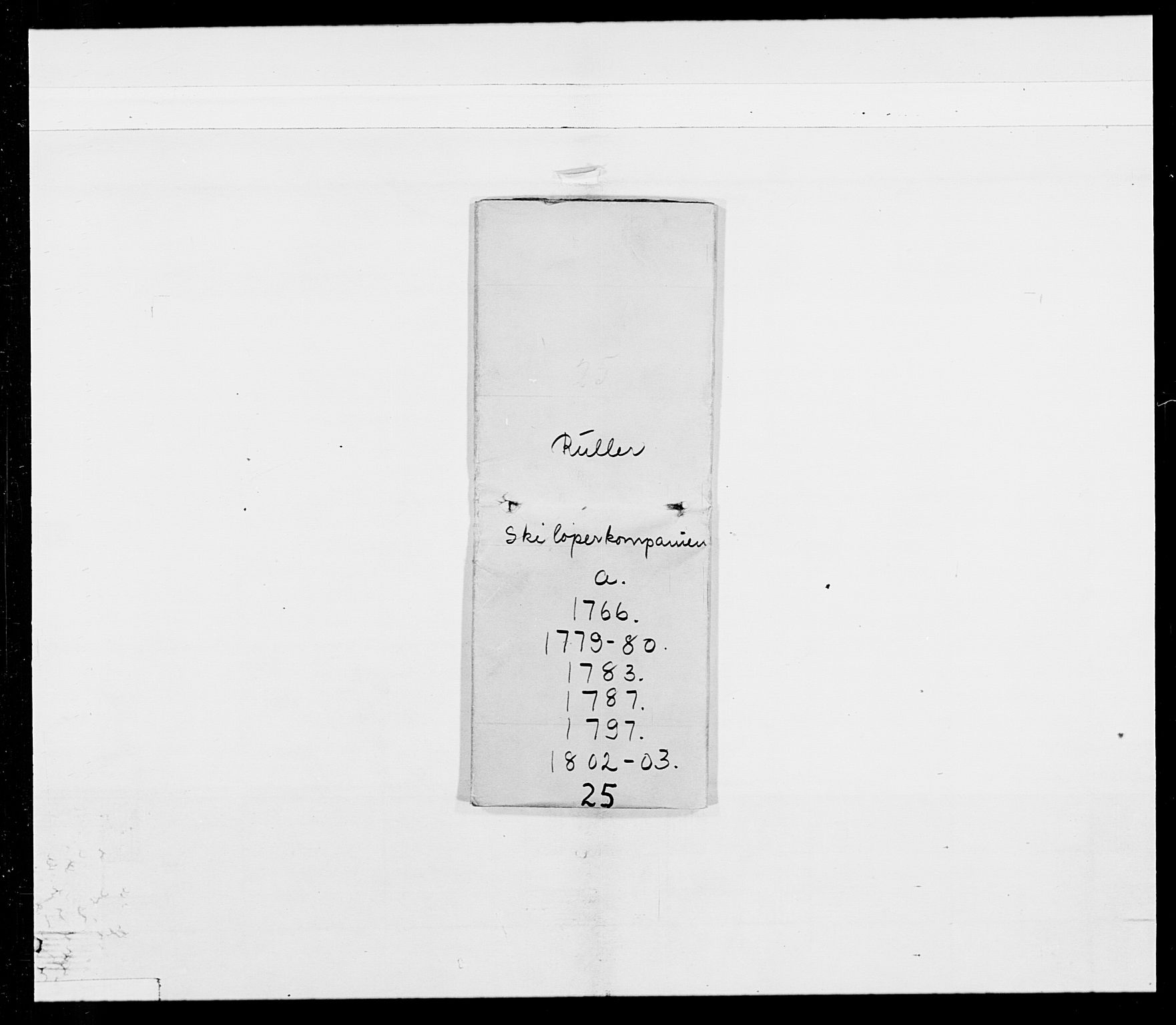 Generalitets- og kommissariatskollegiet, Det kongelige norske kommissariatskollegium, AV/RA-EA-5420/E/Eh/L0025: Skiløperkompaniene, 1766-1803, p. 103