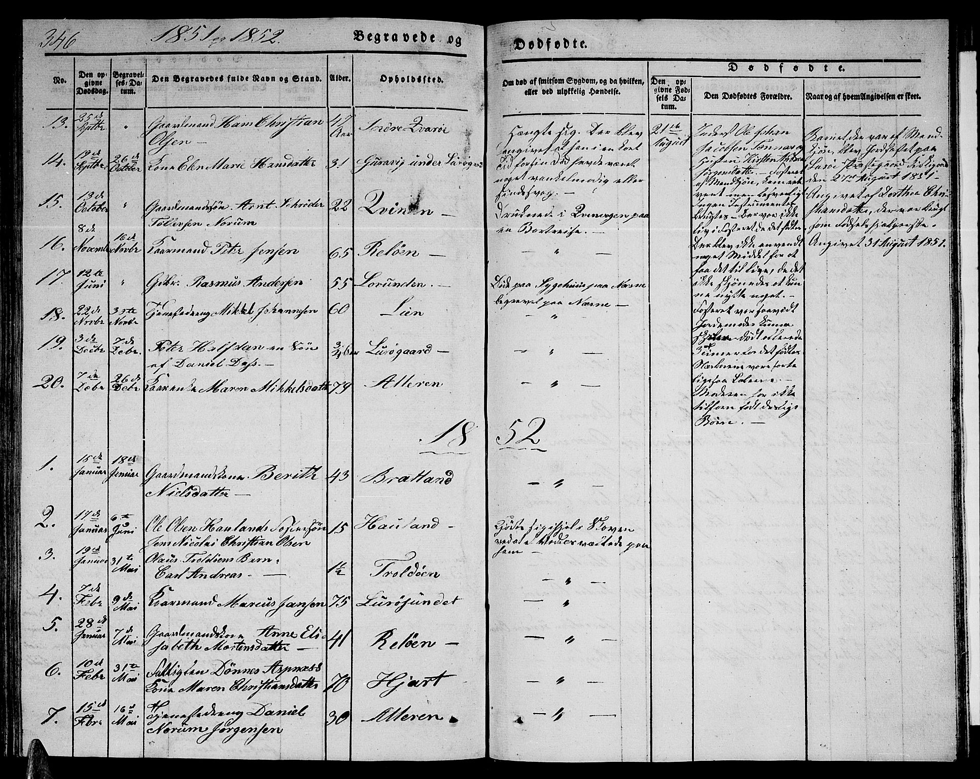 Ministerialprotokoller, klokkerbøker og fødselsregistre - Nordland, AV/SAT-A-1459/839/L0572: Parish register (copy) no. 839C02, 1841-1873, p. 346