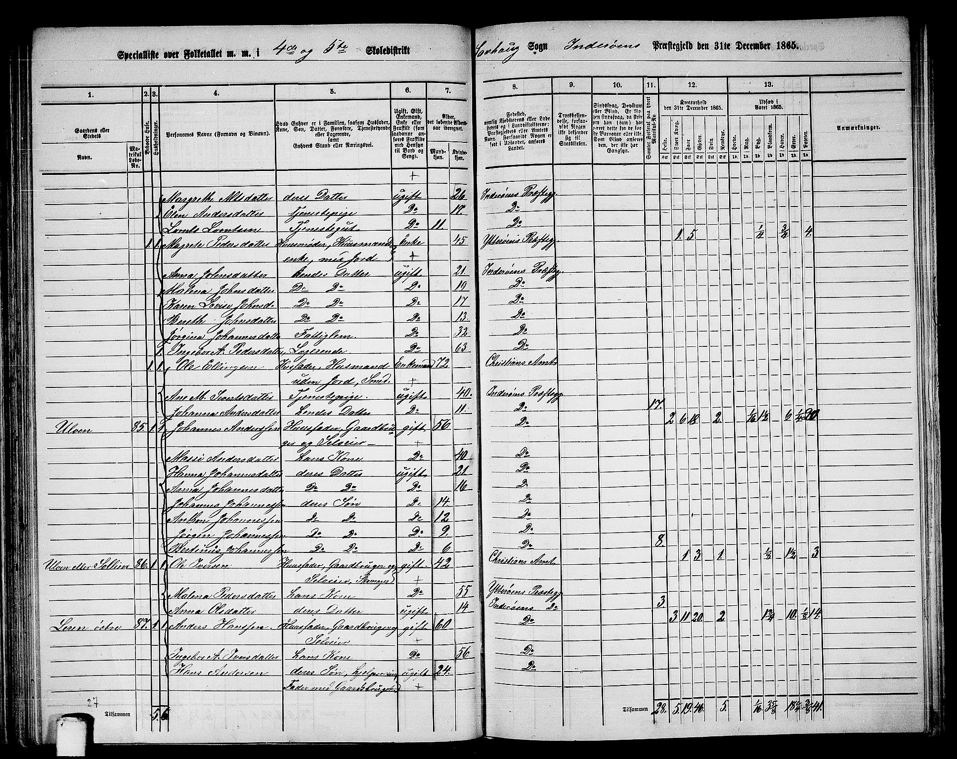 RA, 1865 census for Inderøy, 1865, p. 61