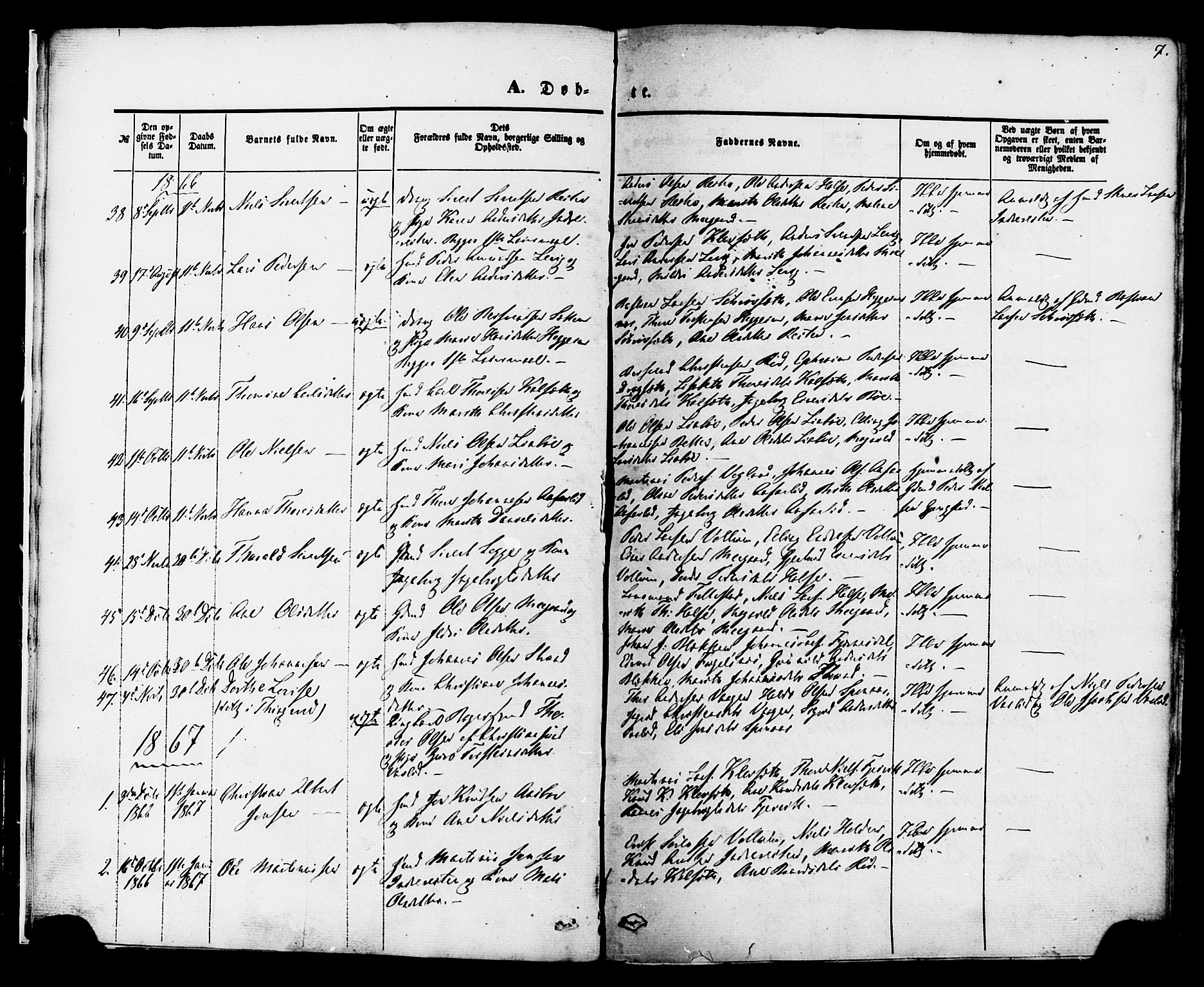 Ministerialprotokoller, klokkerbøker og fødselsregistre - Møre og Romsdal, AV/SAT-A-1454/576/L0884: Parish register (official) no. 576A02, 1865-1879, p. 7